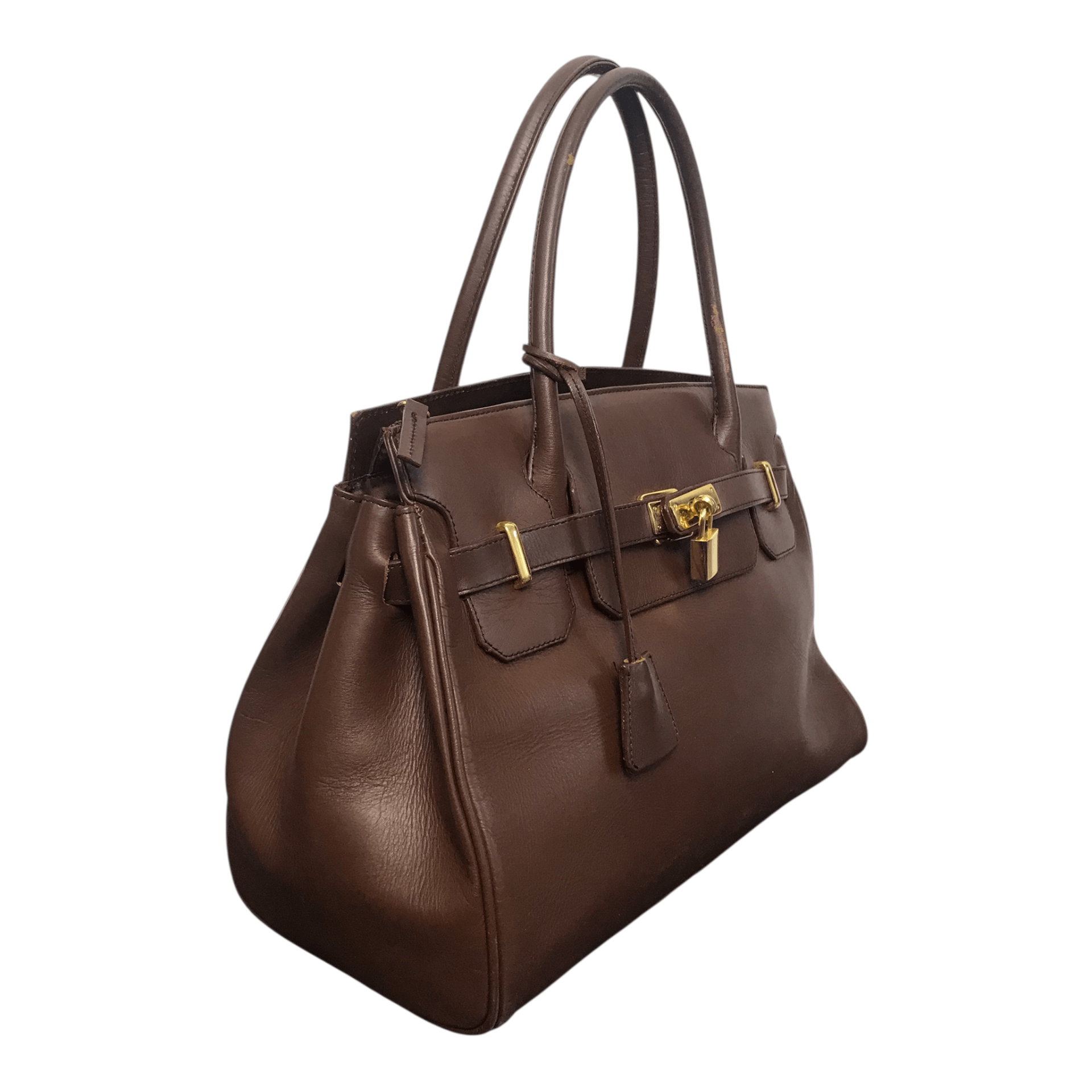 Handmade × If Six Was Nine Birkin Full Leather Brown By Valentino Pia Hand Bag Size ONE SIZE - 3 Thumbnail