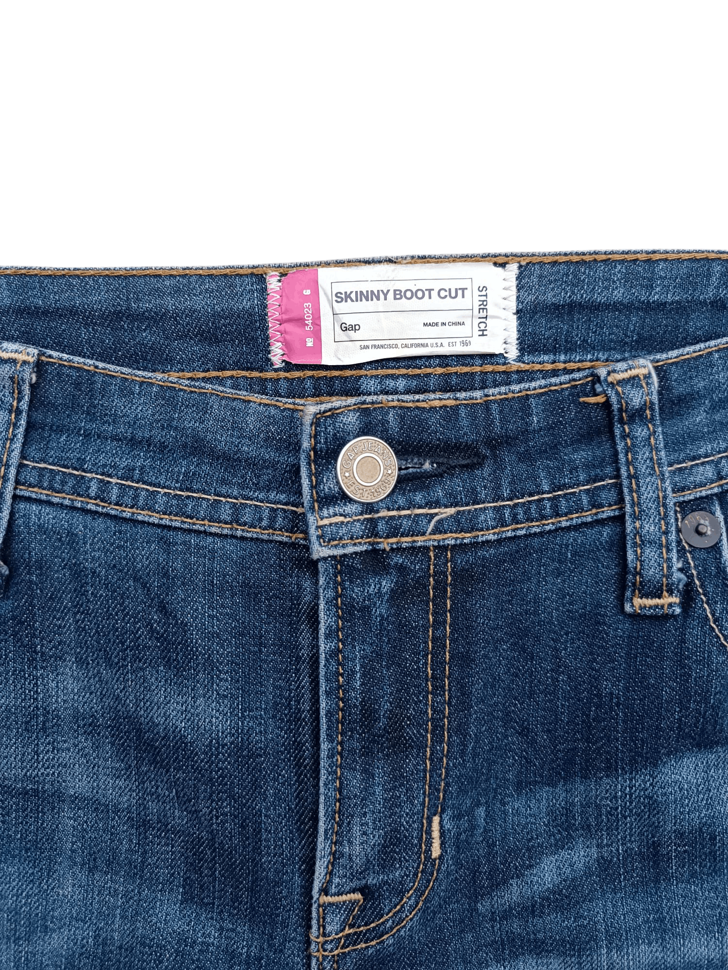 Gap × Round Two × Vintage Y2K GAP SKINNY BOOT CUT STRETCH WHISKERS FADED DENIM E211 Size US 32 / EU 48 - 11 Thumbnail