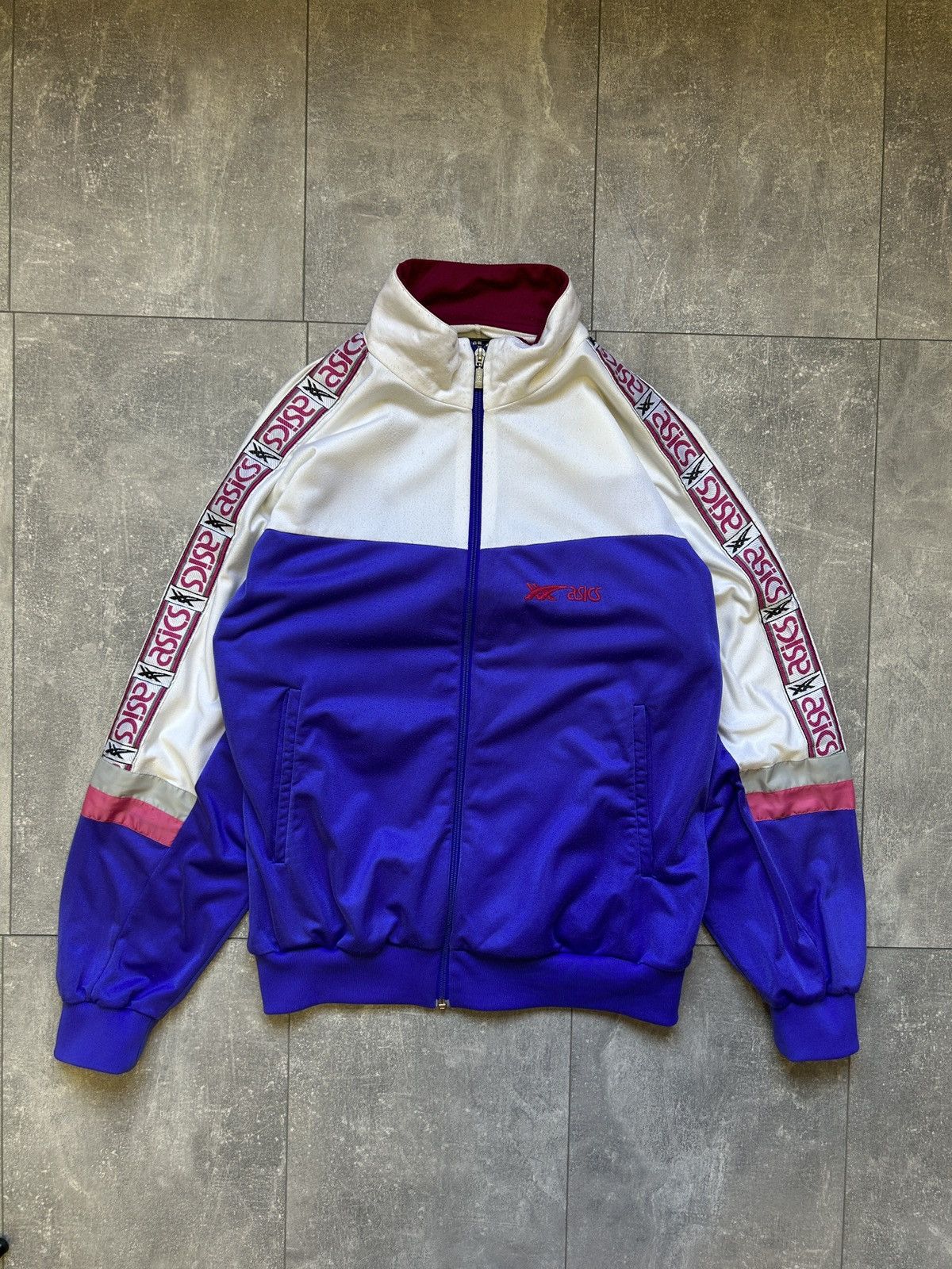 Asics × Vintage Mens Vintage Asics Olympic stripes y2k rare streetwear OG Size US L / EU 52-54 / 3 - 13 Thumbnail