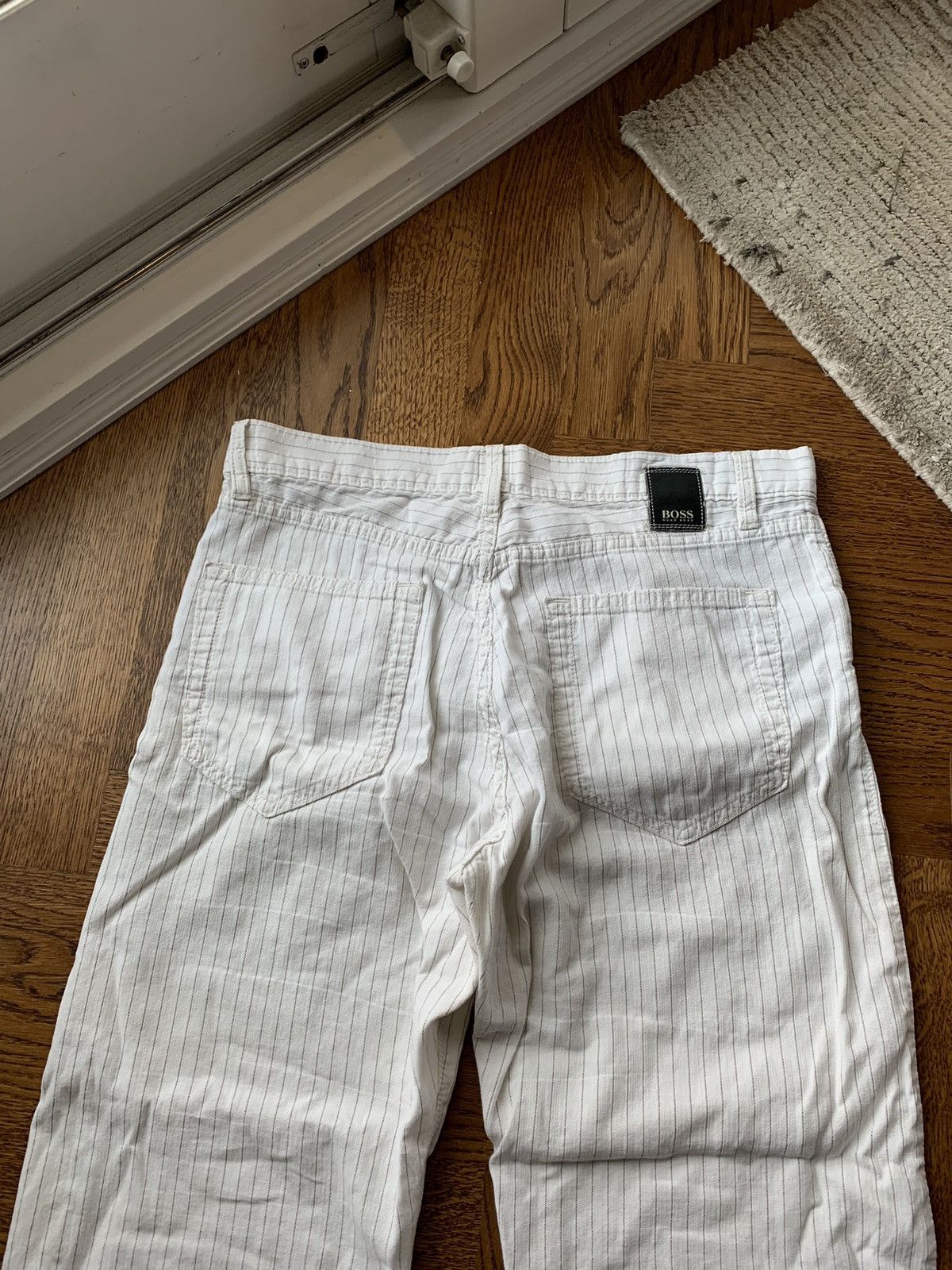 Hugo Vintage Hugo Boss Pants Pinstripe Pants White Jeans Jacksons Size US 34 / EU 50 - 9 Thumbnail
