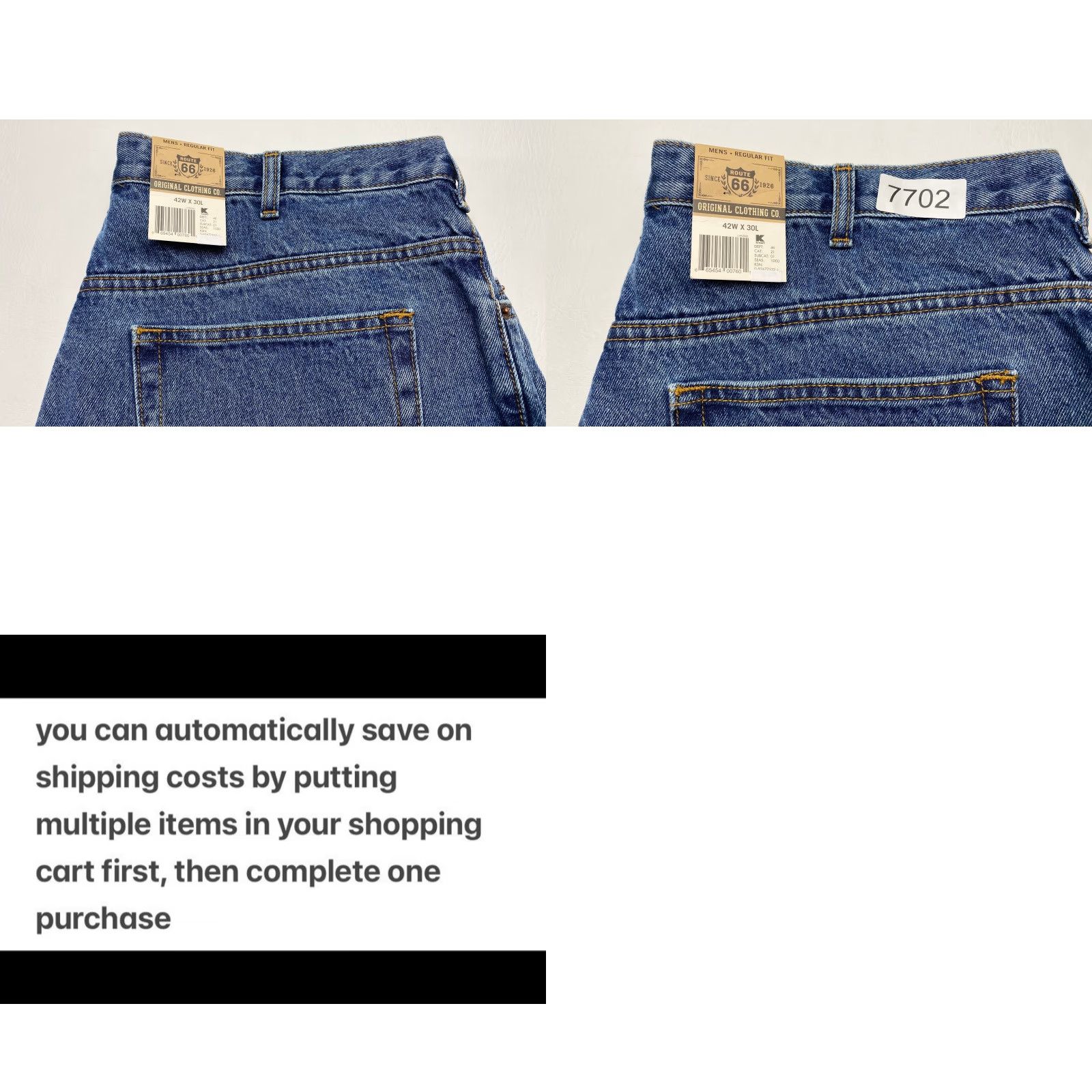 Route 66 Route 66 Jeans Blue Denim 38X27 Regular Fit 100% Cotton Mens Jeans Size US 38 / EU 54 - 9 Thumbnail