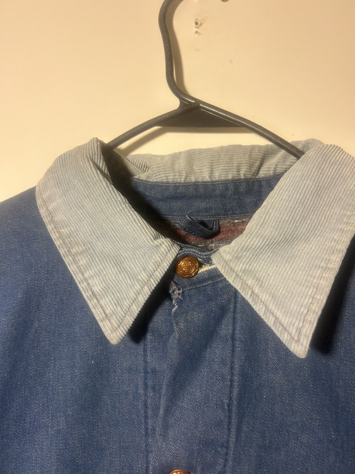 Wrangler Vintage 70s-80s Wrangler Denim Barn Coat Blanket Lined XL 46 Size US XL / EU 56 / 4 - 6 Thumbnail