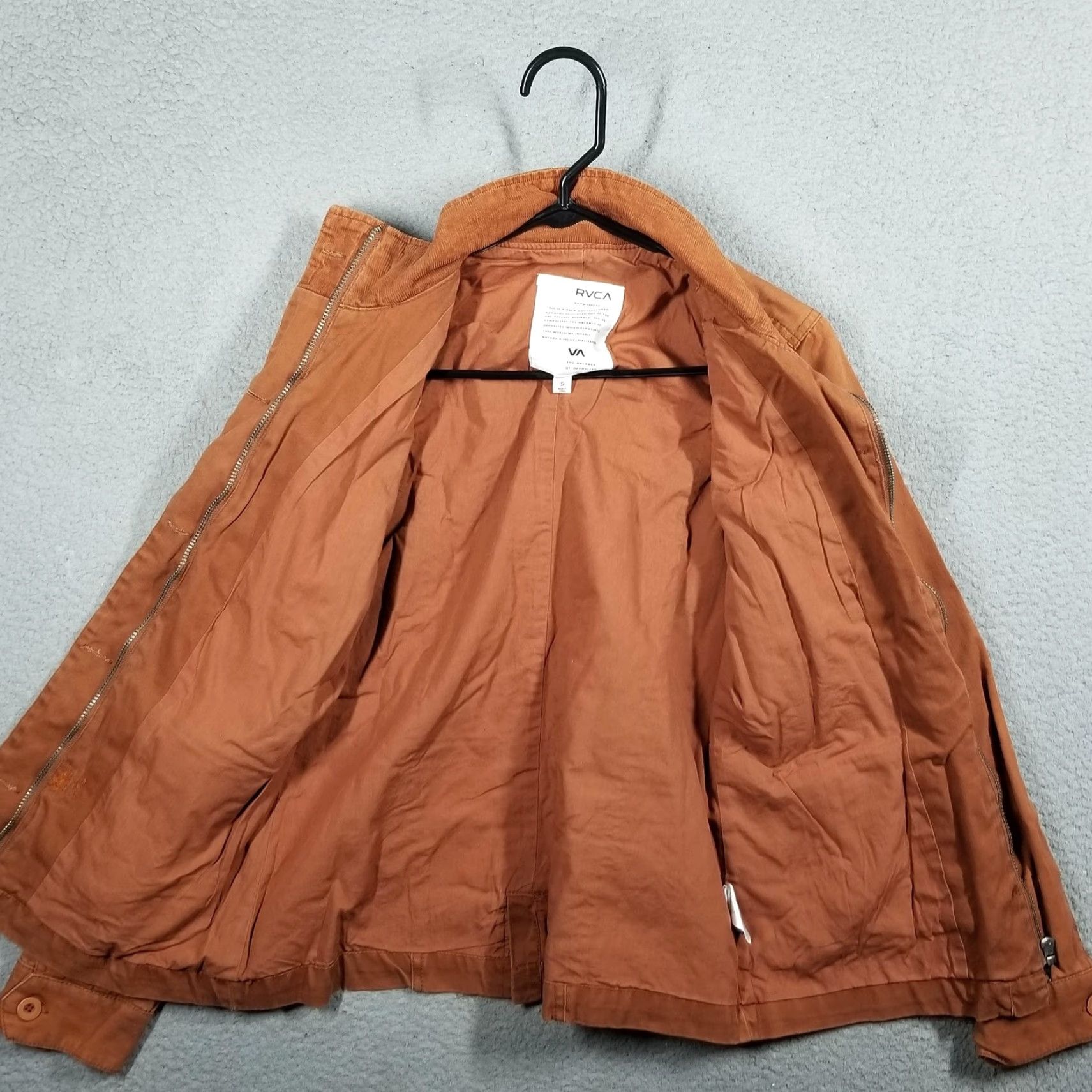 RVCA RVCA Jacket Woman Small Brown Canvas Field Military Utility Pockets Zip Cotton Size S / US 4 / IT 40 - 3 Thumbnail