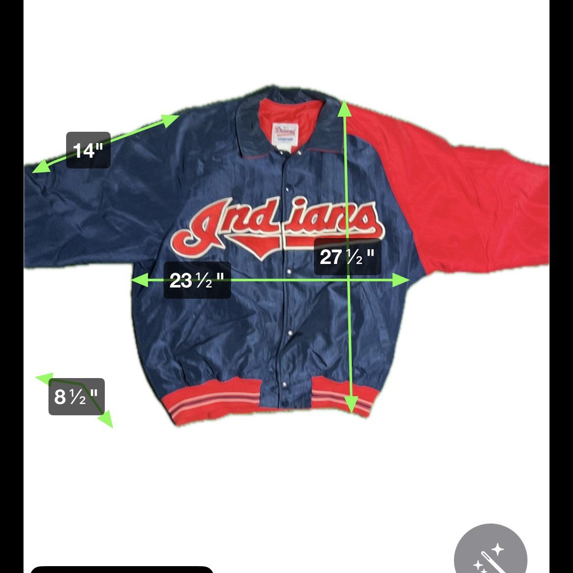 MLB × Starter × Vintage Vintage 90s Cleveland Indians Starter Jacket Size US L / EU 52-54 / 3 - 4 Thumbnail