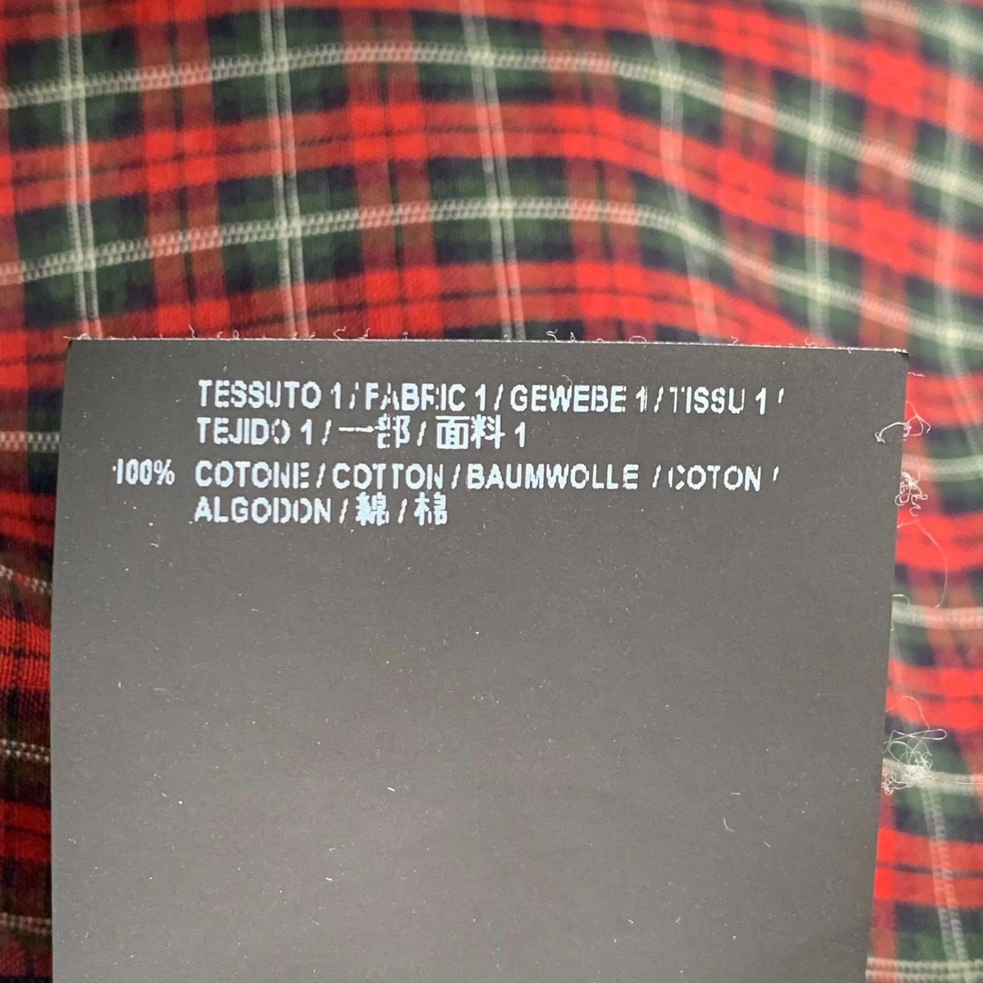 Balenciaga Balenciaga Check Shirt B Logo Red & Green 41 Size US L / EU 52-54 / 3 - 7 Thumbnail