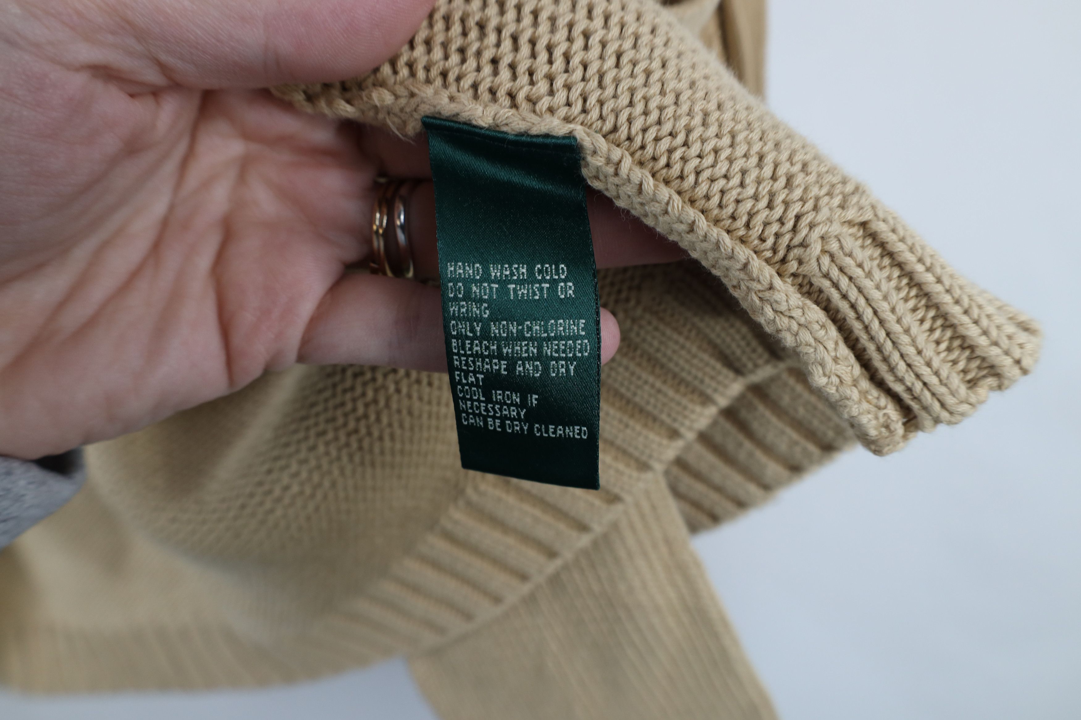 Ralph Lauren × Vintage Vintage 90s Ralph Lauren Cotton Ribbed Knit Full Zip Sweater Size L / US 10 / IT 46 - 11 Thumbnail