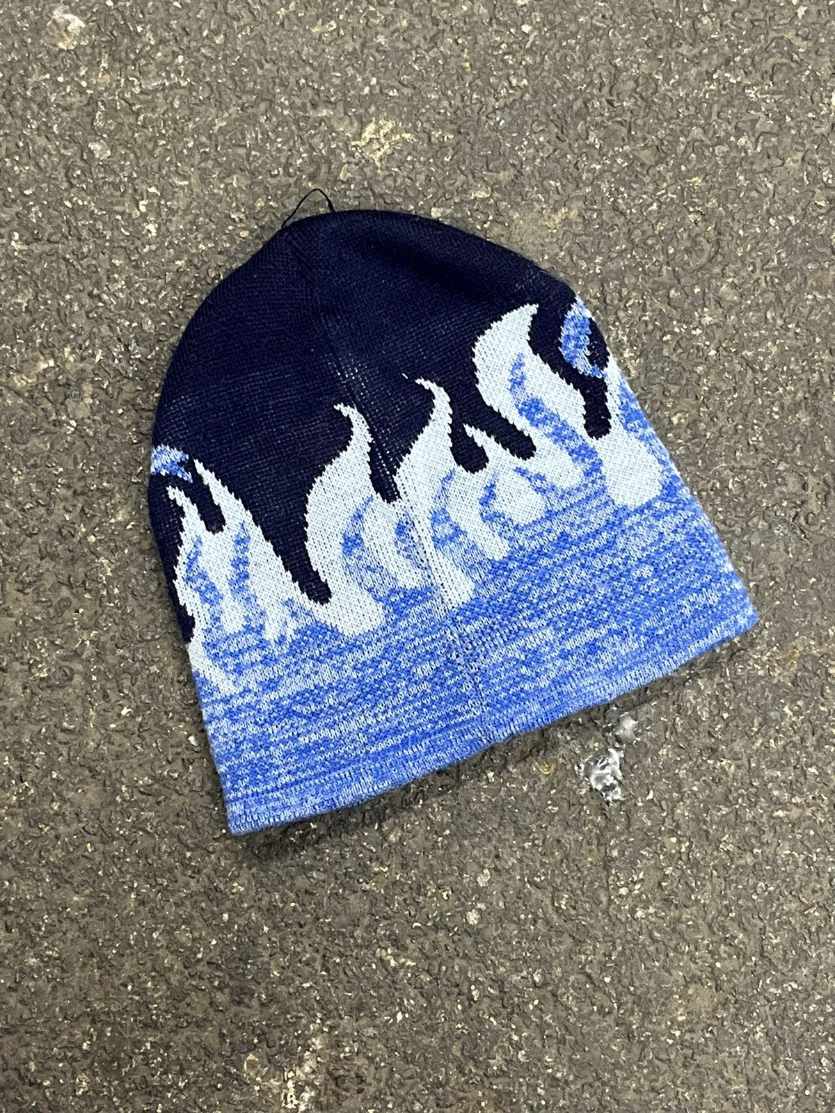Vintage Flame beanie y2k streetwear style rare hype jnco skater Size ONE SIZE - 1 Thumbnail