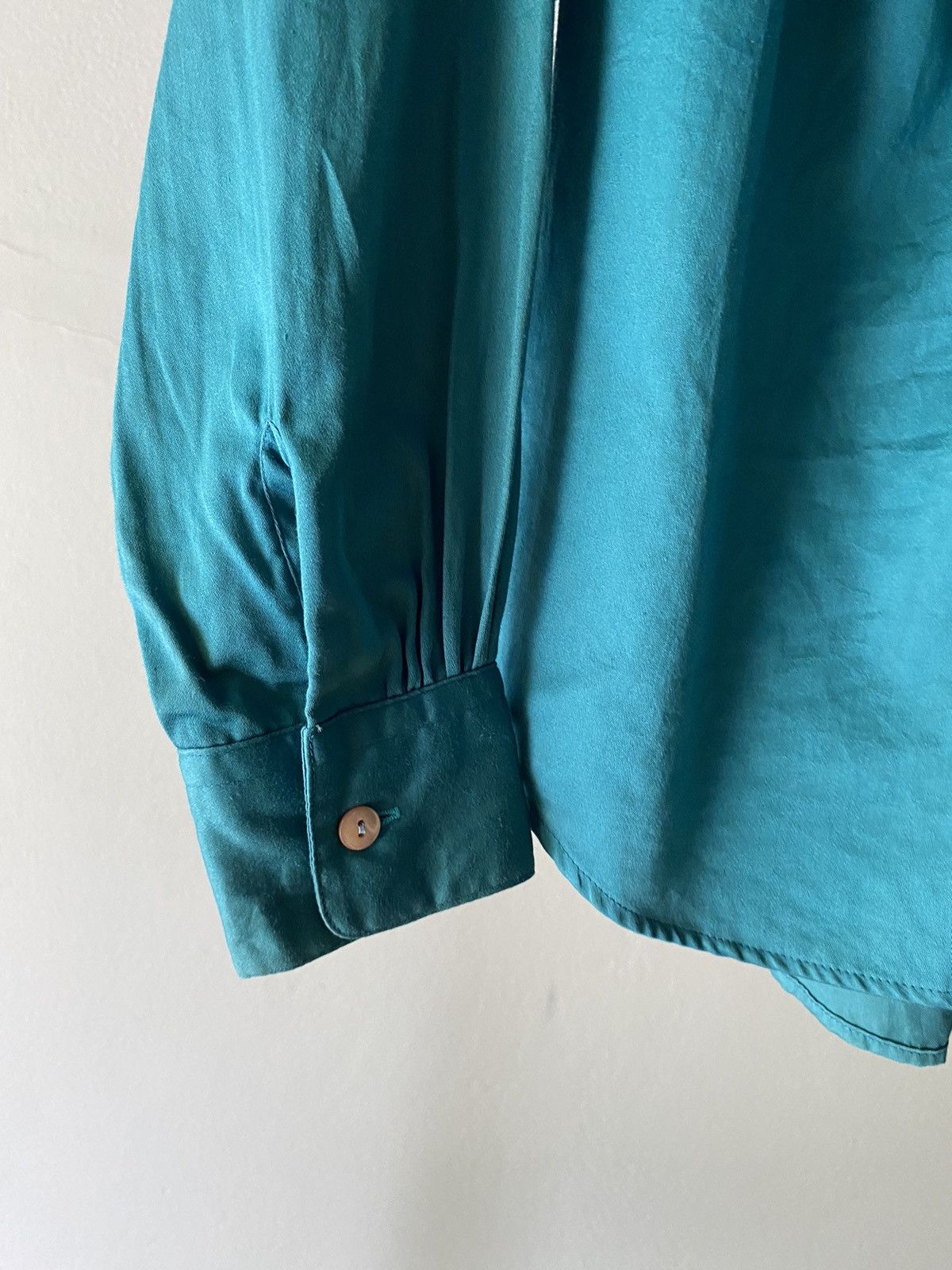 Kenzo KENZO Vintage turquoise green blouse Size M / US 6-8 / IT 42-44 - 16 Thumbnail