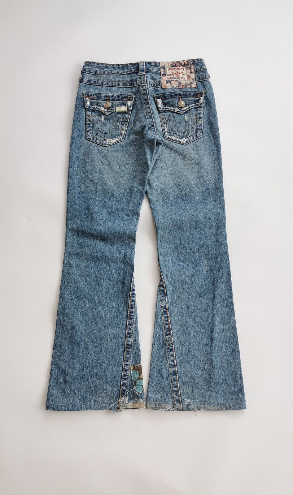 True Religion Woodstock Bootcut True Religion Patchwork Distressed Jeans Size 27" / US 4 / IT 40 - 5 Thumbnail