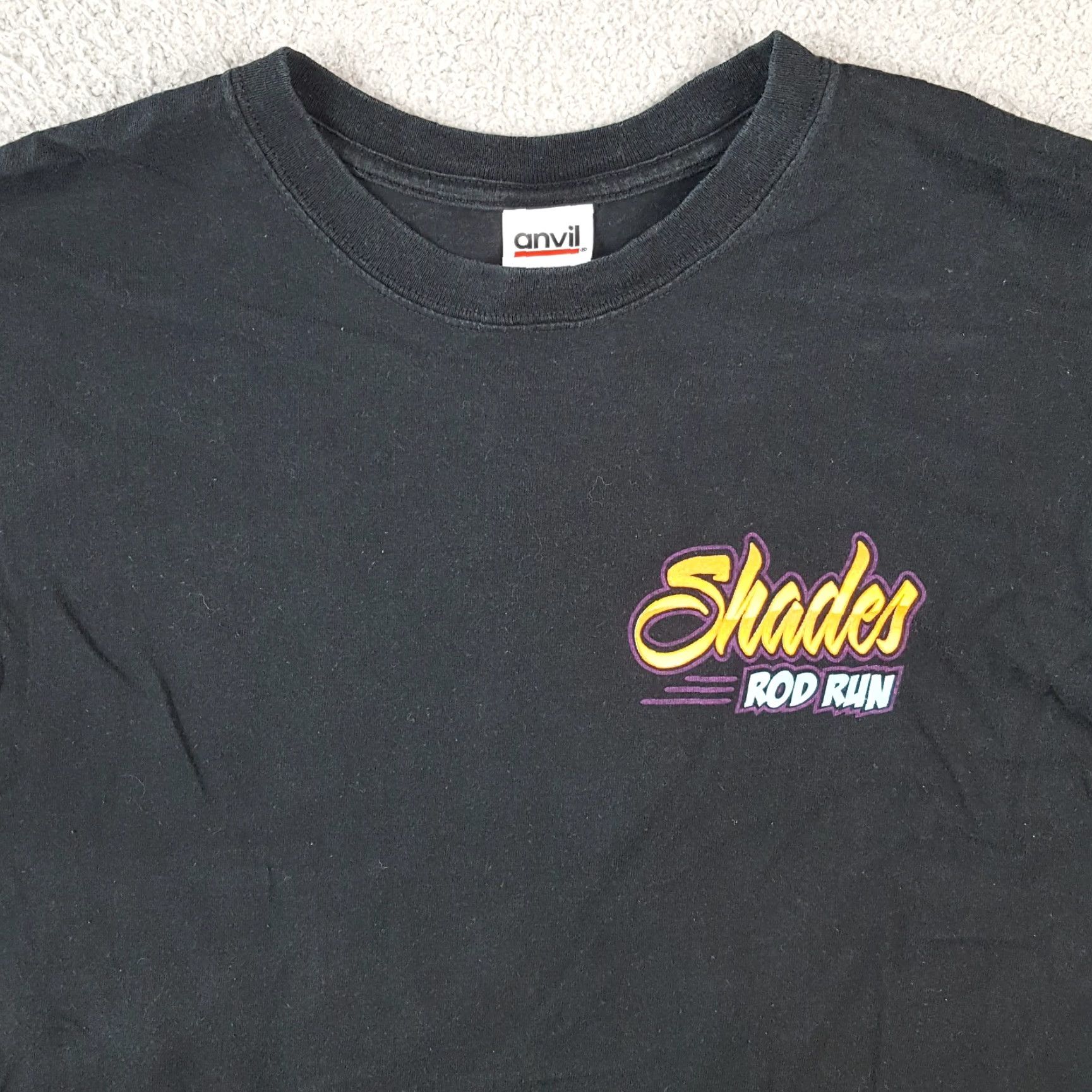 Anvil Vintage Shades Hot Rod Car Racing Black T-Shirt NASCAR Retro Anvil Men M Short Sleeve Crew Neck Tennessee 90s 00s Vintage Racing Logo Embroidered NM Size US M / EU 48-50 / 2 - 3 Thumbnail