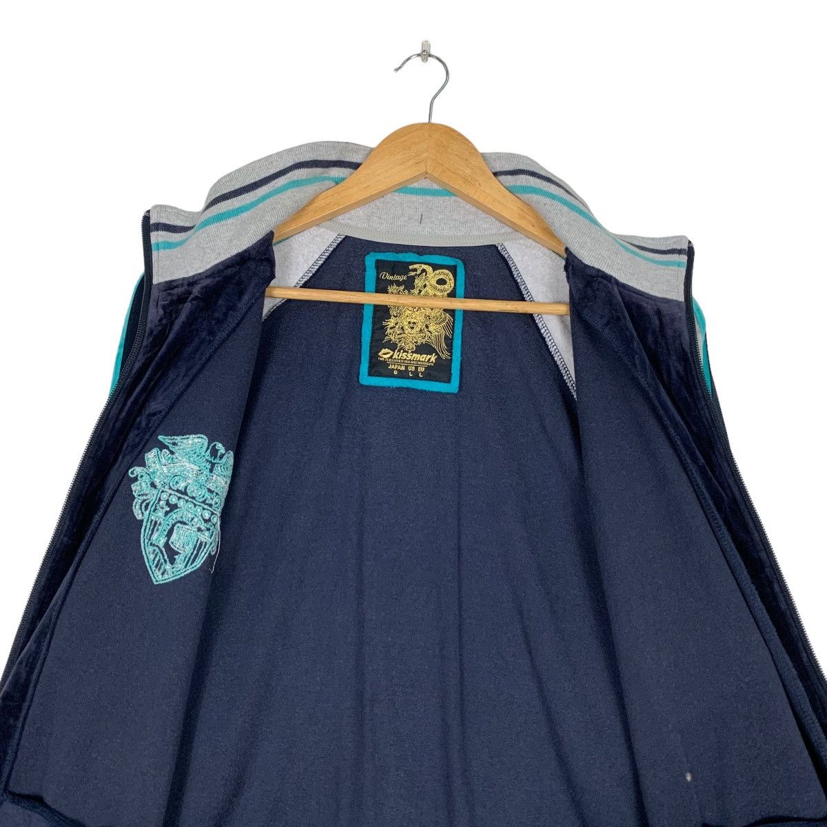 Japanese Brand KISSMARK Colorblock Velvet Jacket #1041-C47 Size US L / EU 52-54 / 3 - 12 Thumbnail