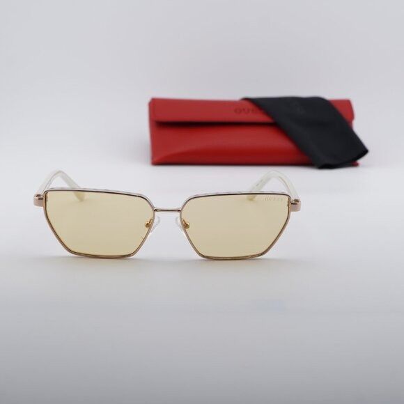 Guess Guess GU00106 21E Sunglasses White/Gold Cat Eye Frame Size ONE SIZE - 13 Thumbnail