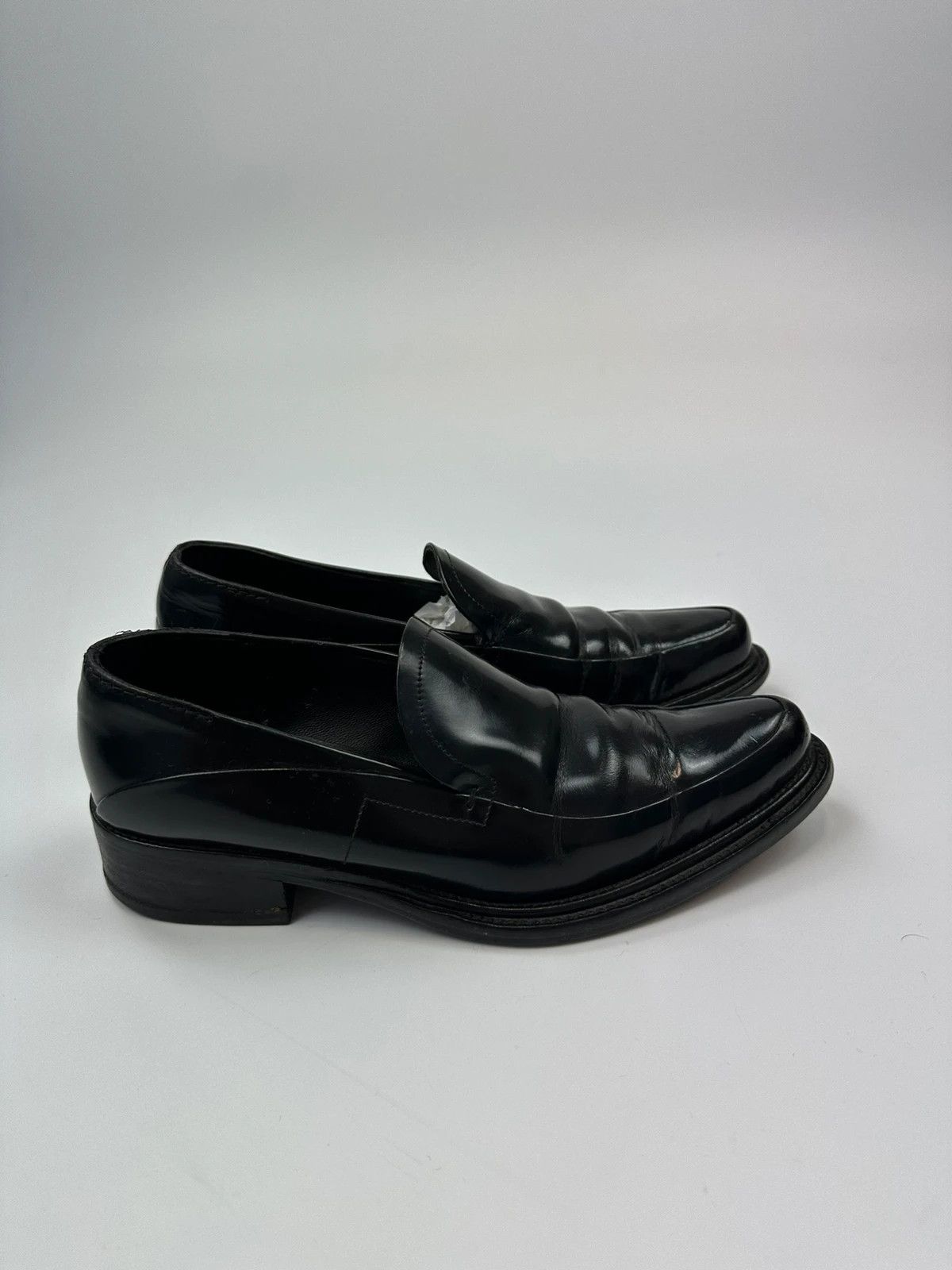 Prada Prada Milano Black Patent Leather Pointy Toe Loafer Size US 6 / IT 36 - 3 Thumbnail