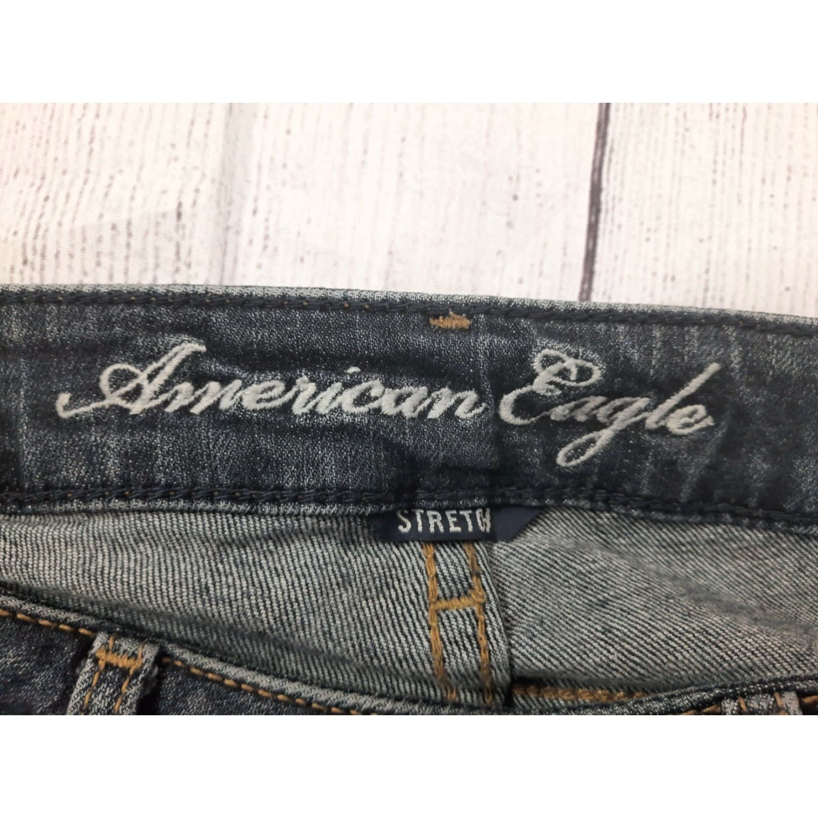 American Eagle Outfitters American Eagle Outfitters Skinny Jeans Blue Dark 29x29 Women Size 6 Stretch Denim Slim Pockets Logo Size 28" / US 6 / IT 42 - 3 Thumbnail