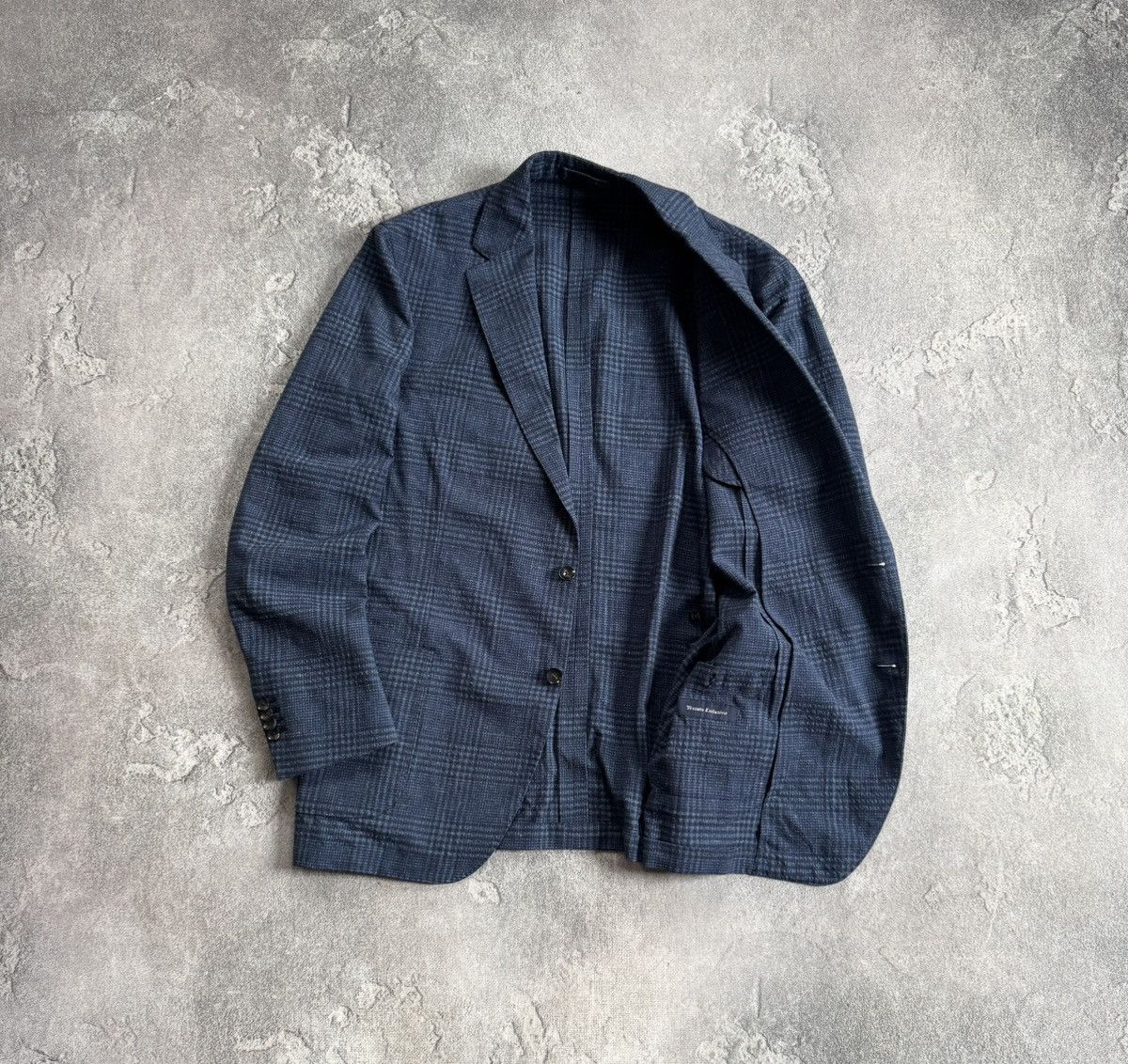 Lardini Lardini L/XL Chekered blue blazer button up jacket casual Size US L / EU 52-54 / 3 - 10 Thumbnail