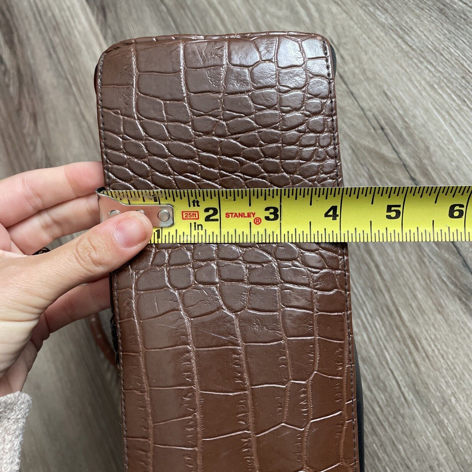 Other 90s BROWN & BLACK LEATHER SNAKE SKIN PATTERN HANDBAG Size ONE SIZE - 9 Thumbnail