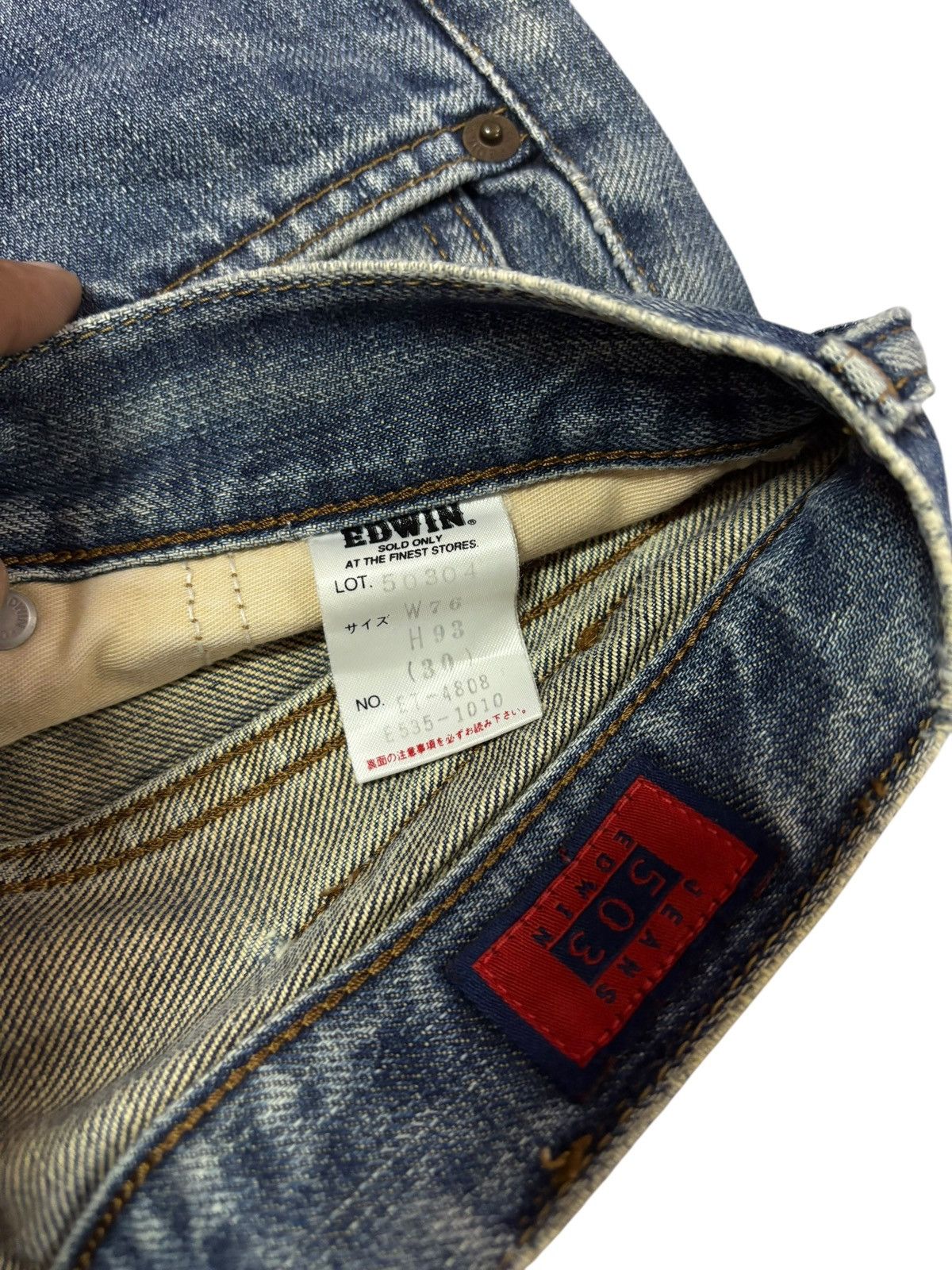 Edwin Vtg Edwin Japan 503 Distressed Jeans Size US 28 / EU 44 - 8 Thumbnail