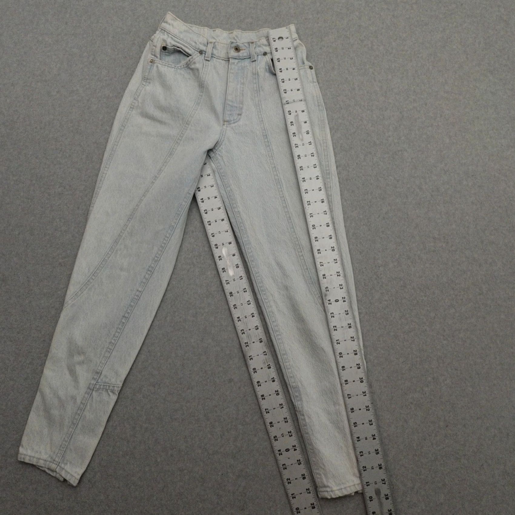 Lee Vtg Lee Jeans Pants Denim Acid Wash Tapered Womens Juniors 7 (7X28) *SEE PICS Size 28" / US 6 / IT 42 - 3 Thumbnail