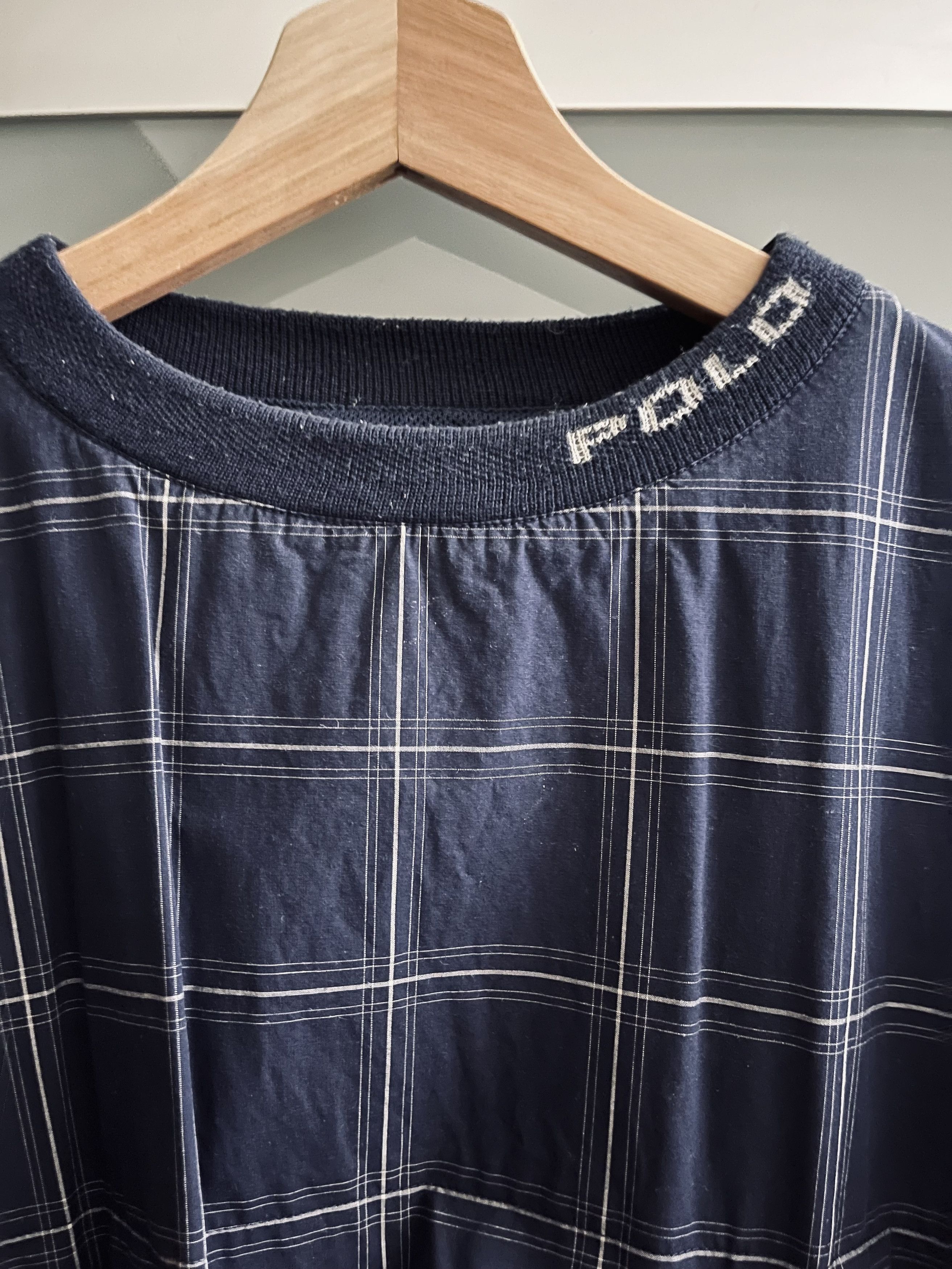 image of Polo Ralph Lauren Vintage Navy Plaid Polo Golf Windbreaker M, Men's (Size Medium)
