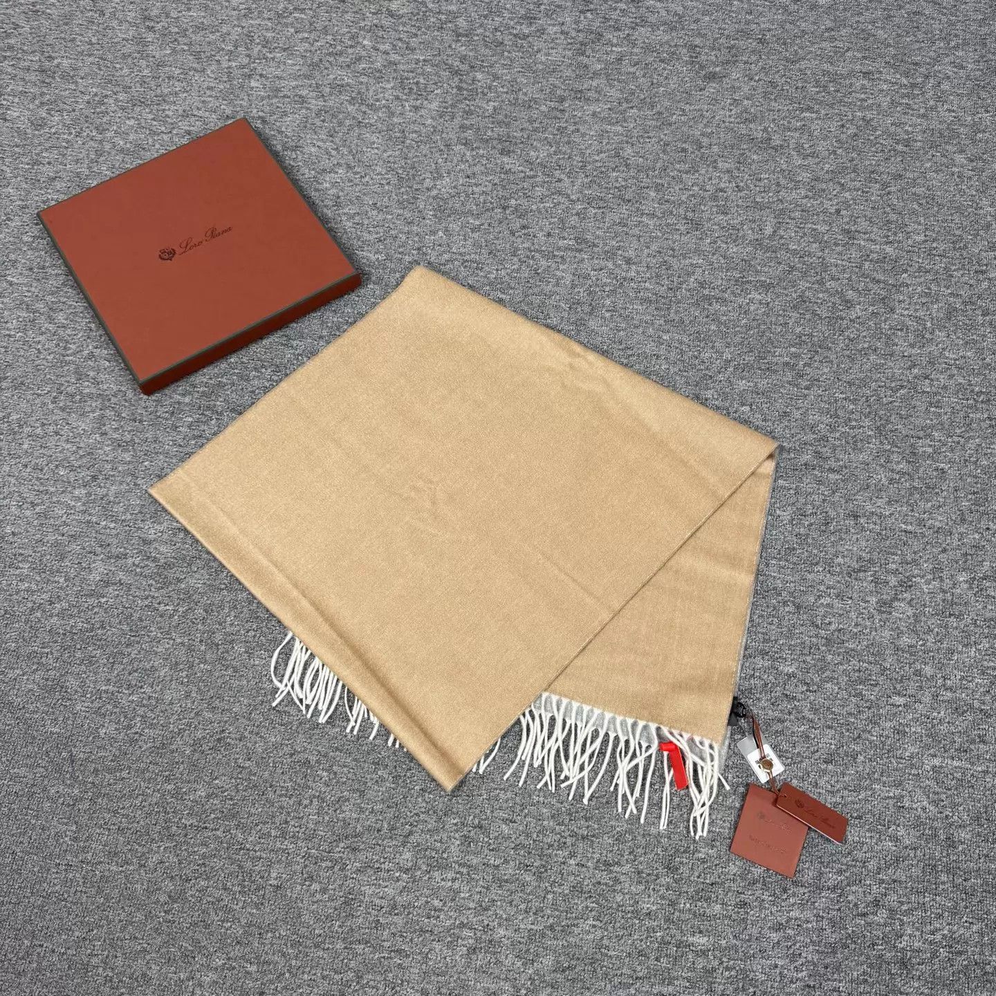 Loro Piana Loro Piana double two-tone cashmere fringe scarf Size ONE SIZE - 1 Thumbnail