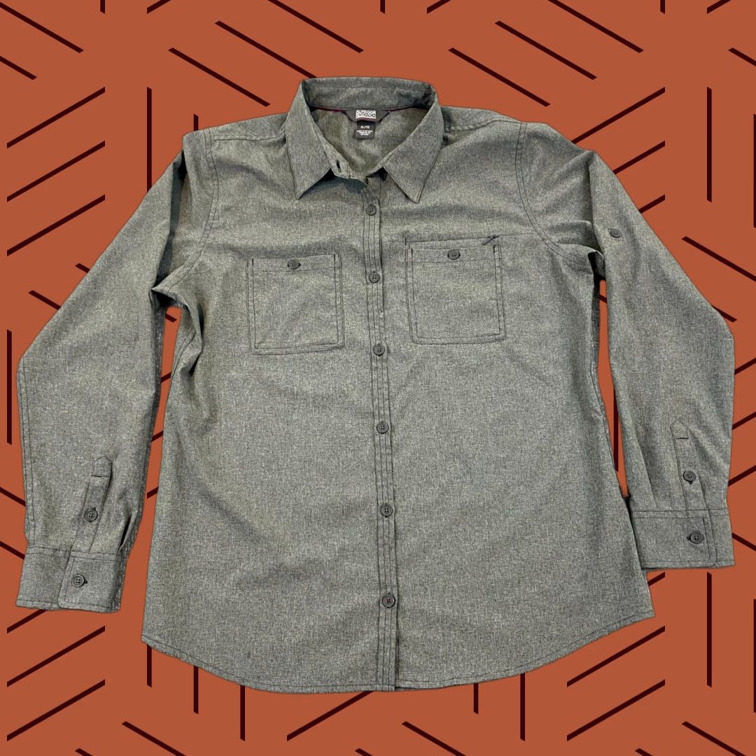 Outdoor Research Outdoor Research Shirt Womens Extra Large Gray Hiking Outdoor Roll-Tab Button Up Size XL / US 12-14 / IT 48-50 - 1 Thumbnail