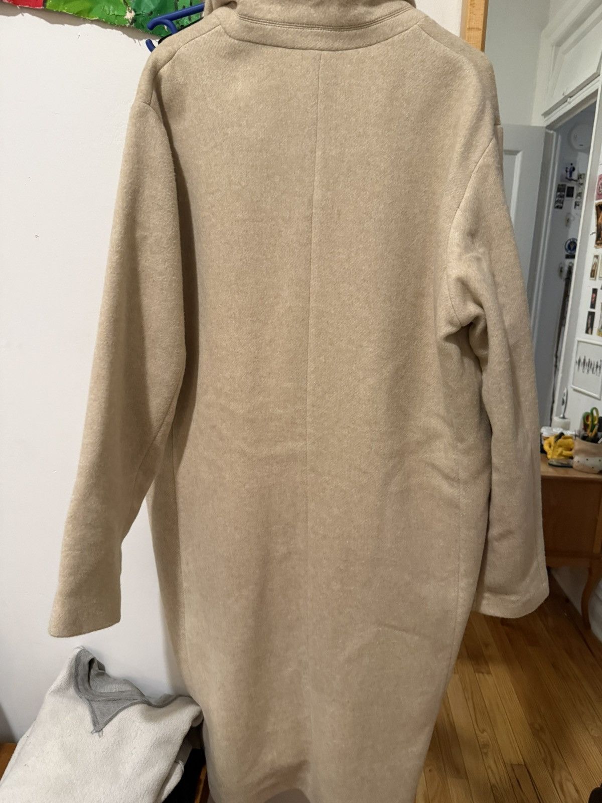 Other American Vintage Mens Long Cream/Ivory Overcoat Size US M / EU 48-50 / 2 - 2 Thumbnail