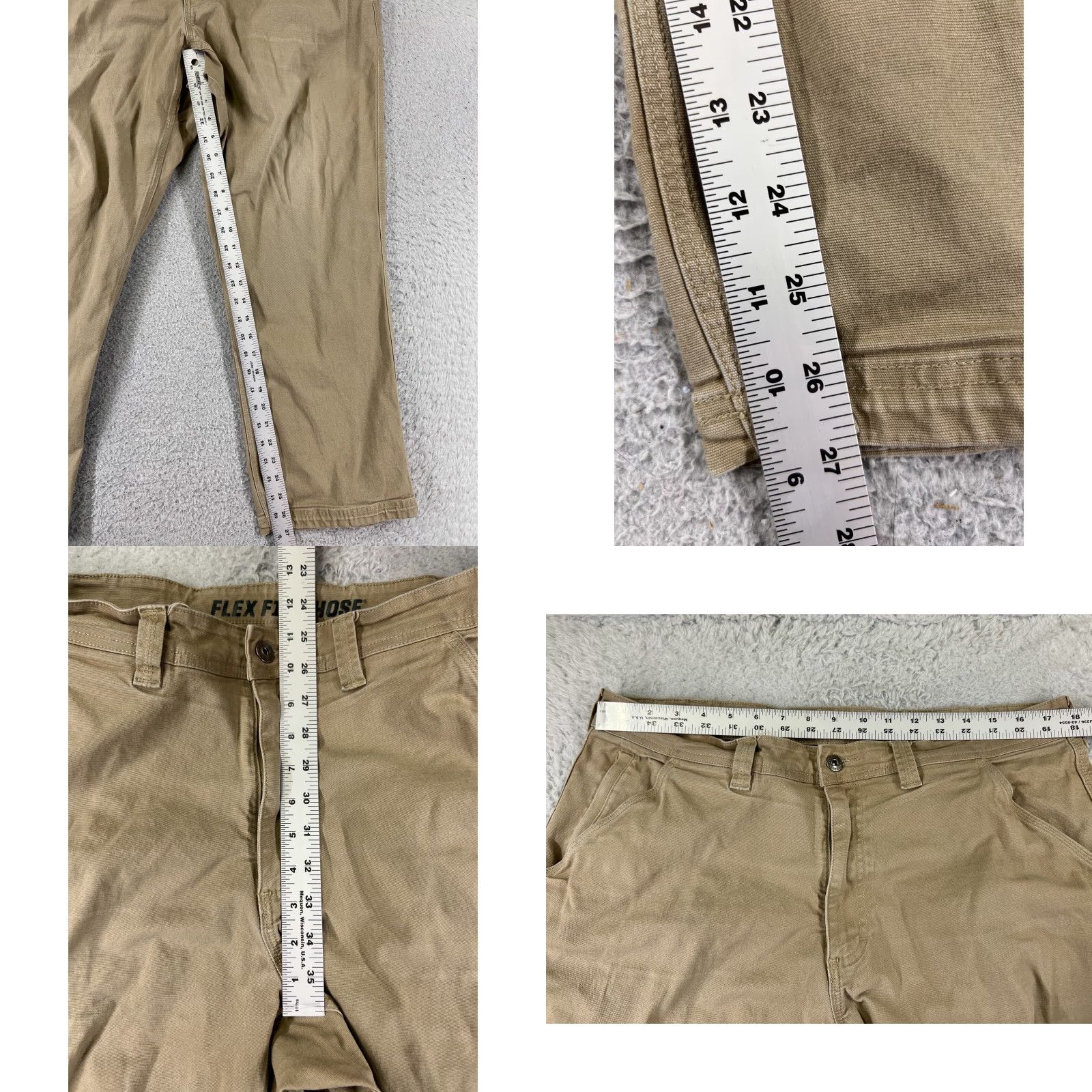 Vintage Duluth Mens Cargo Pants 38 Beige Relaxed Fit Cotton Blend 5-Pocket, Straight Leg, Zip Fly, Canvas Duck Size US 38 / EU 54 - 8 Thumbnail