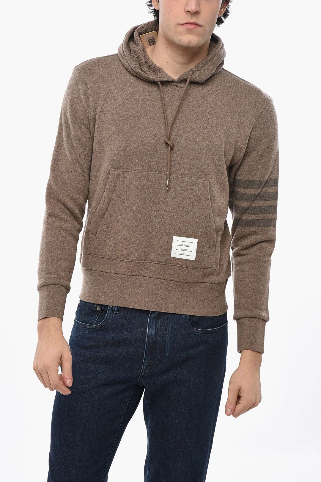 Thom Browne og1mm0426 Virgin Wool Sweater in Brown Size US S / EU 44-46 / 1 - 1 Thumbnail