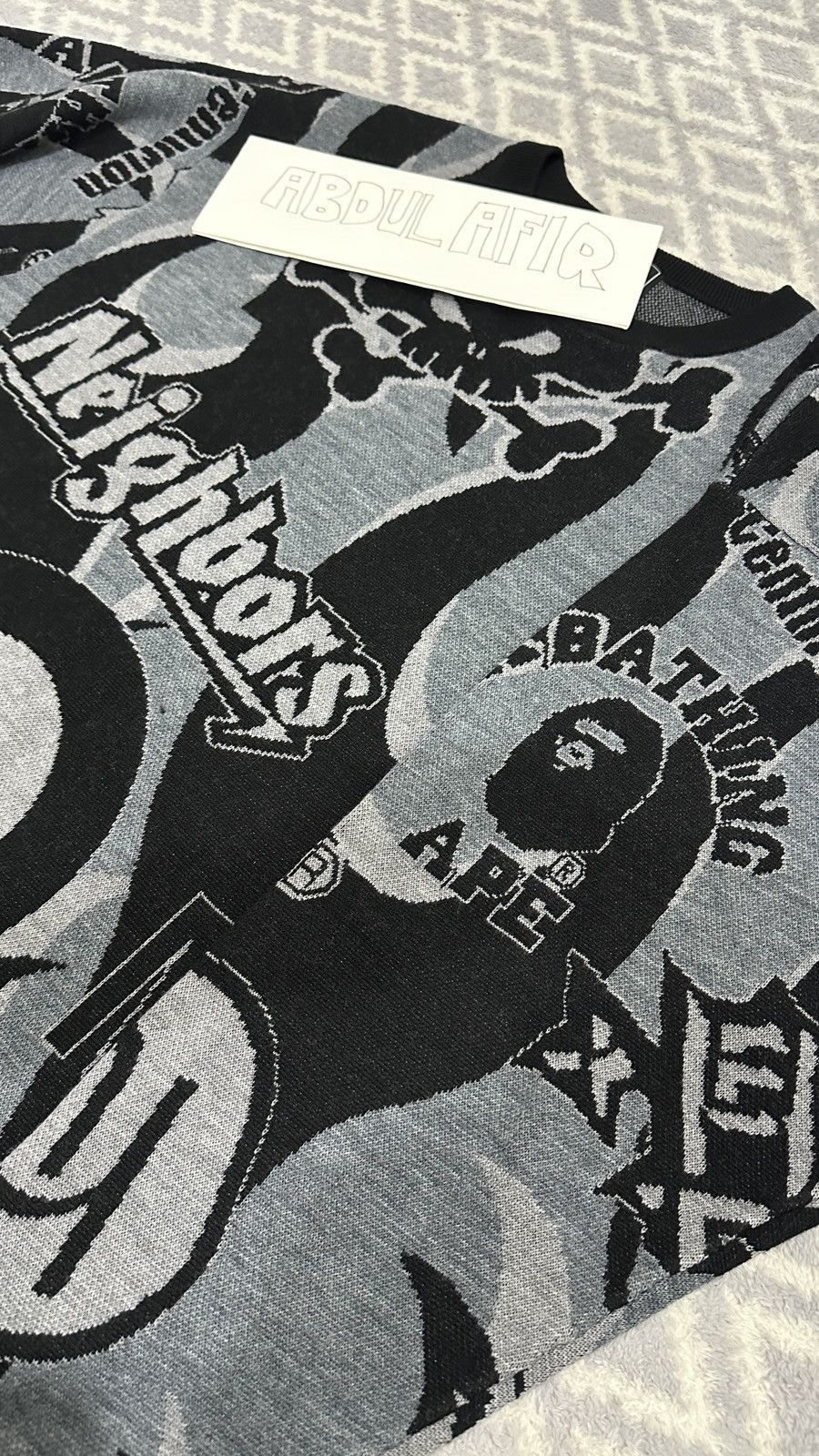 Bape × Neighborhood Bape x Neighborhood Relaxed Fit Knit Sweater Size US L / EU 52-54 / 3 - 8 Thumbnail