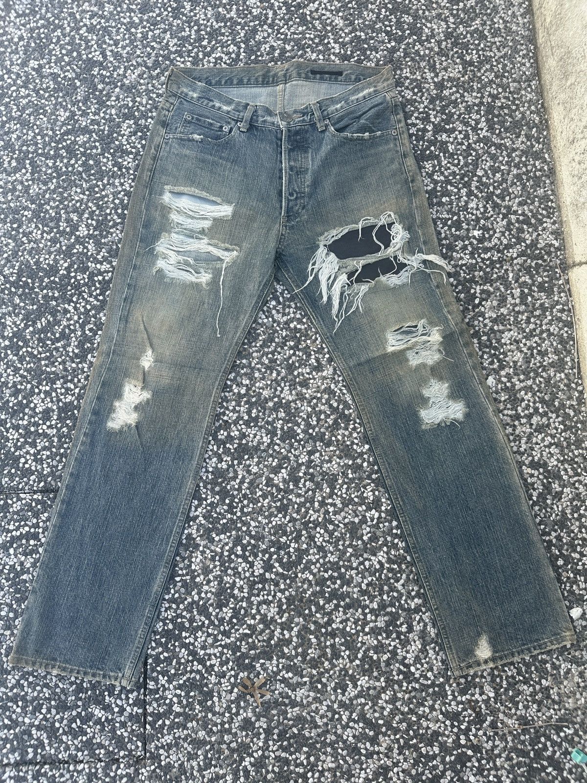 The Viridi-anne Distressed The Viridi-Anne x Monochrome Denim Jeans Size US 33 - 1 Thumbnail