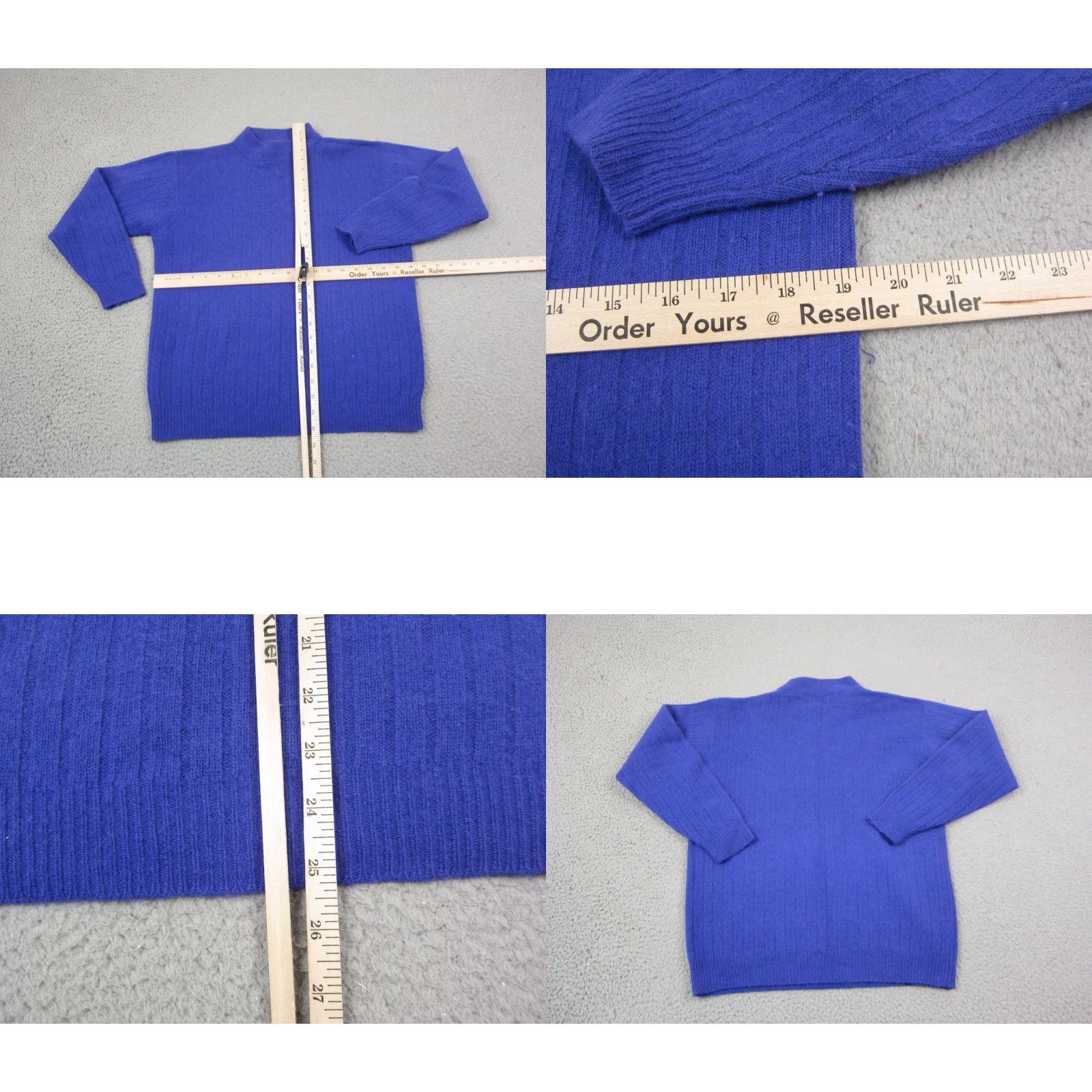 Vintage VINTAGE Rafaella Sweater Womens Small Blue Purple Angora Lambswool Mock Neck Size S / US 4 / IT 40 - 8 Thumbnail