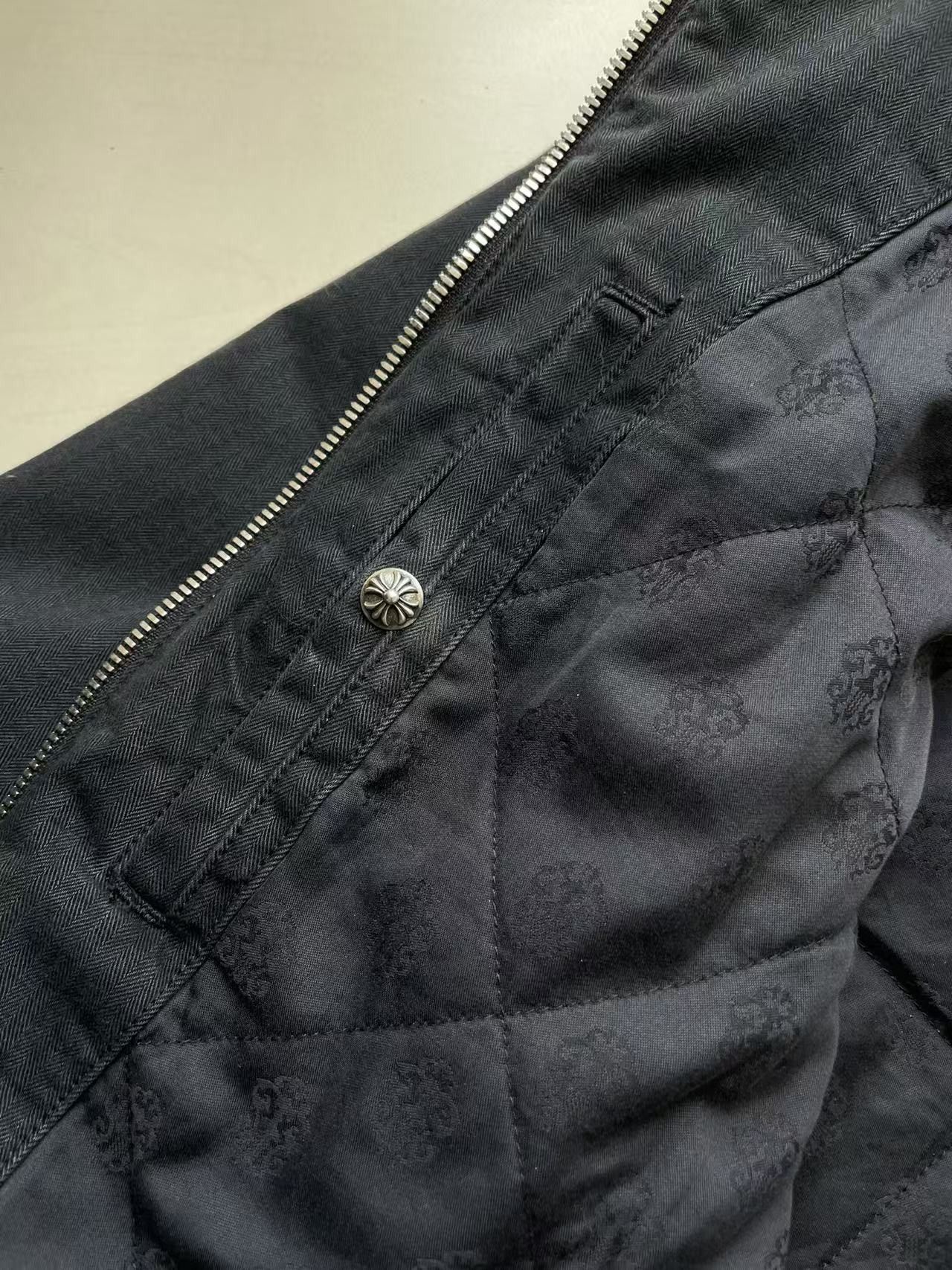 Chrome Hearts Chrome Hearts Black Wash Denim Dagger Zip Jacket Size US L / EU 52-54 / 3 - 10 Thumbnail