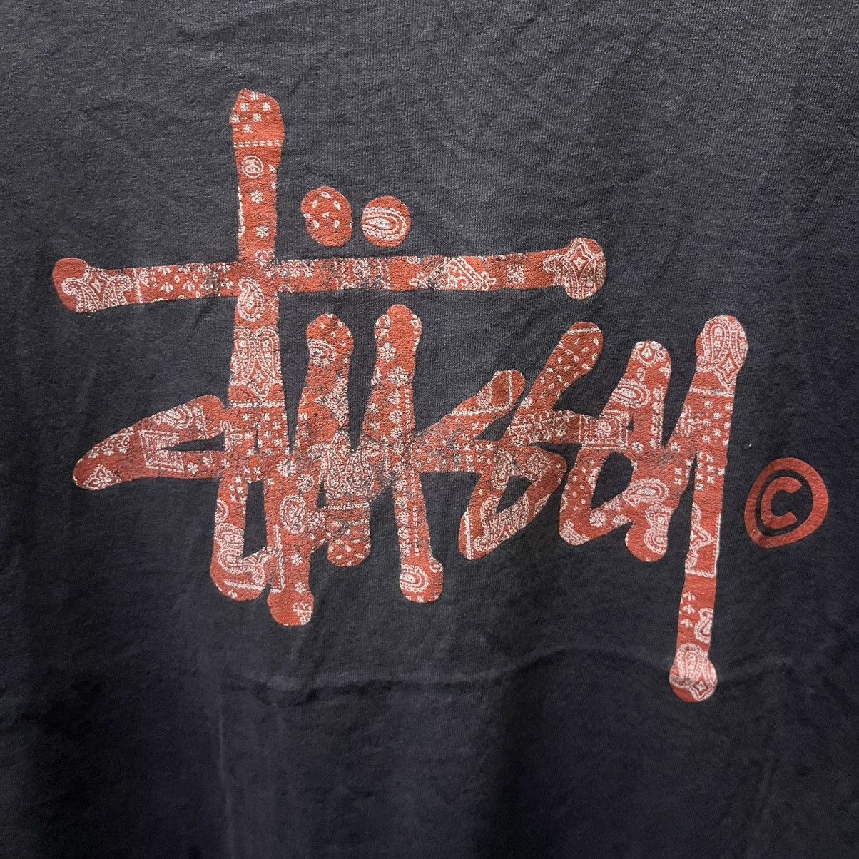 Stussy Distressed Vintage Stussy Bandana Logo Tees Size US L / EU 52-54 / 3 - 8 Thumbnail