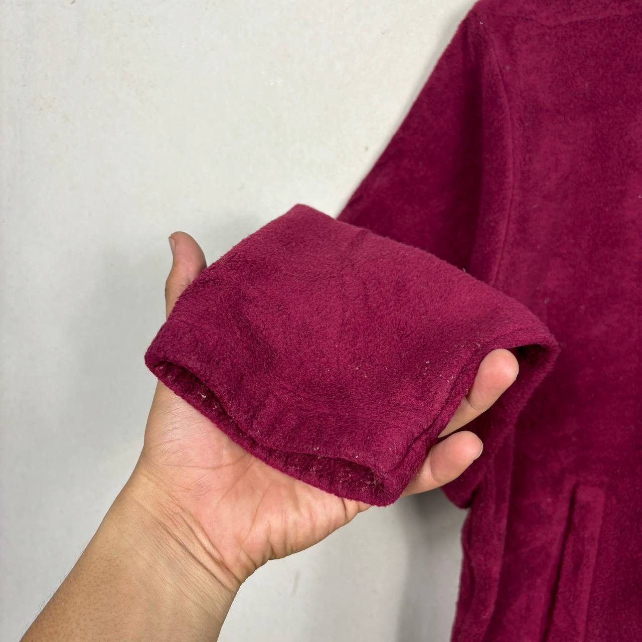 Polo Ralph Lauren Vintage Polo Ralph Lauren Burgundy Red Zip Up Fleece Jacket Size US L / EU 52-54 / 3 - 5 Thumbnail
