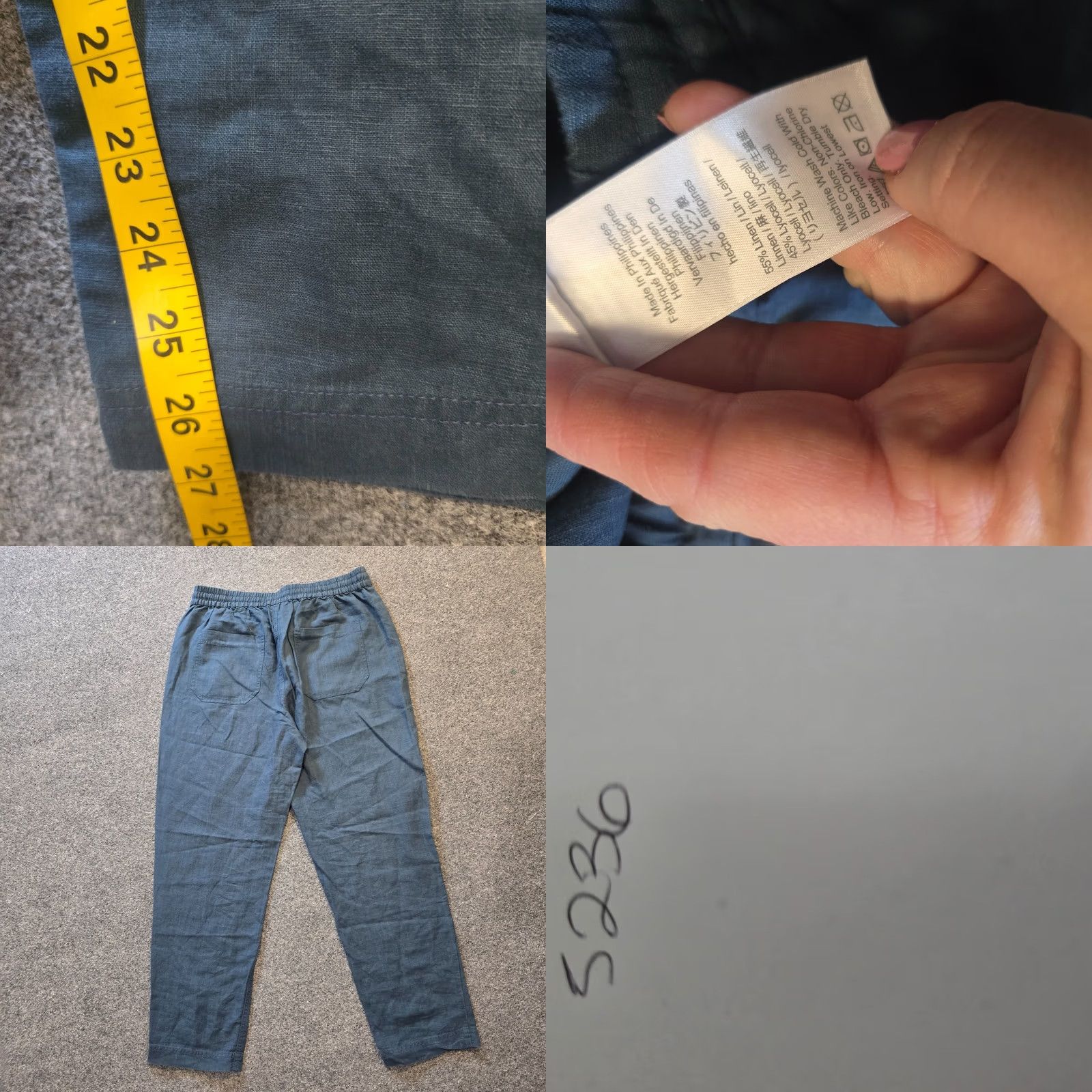 J.Crew J.Crew Pants Casual Linen Blend Tapered Ankle Womens Small Green Pull On Fit Size 28" / US 6 / IT 42 - 8 Thumbnail