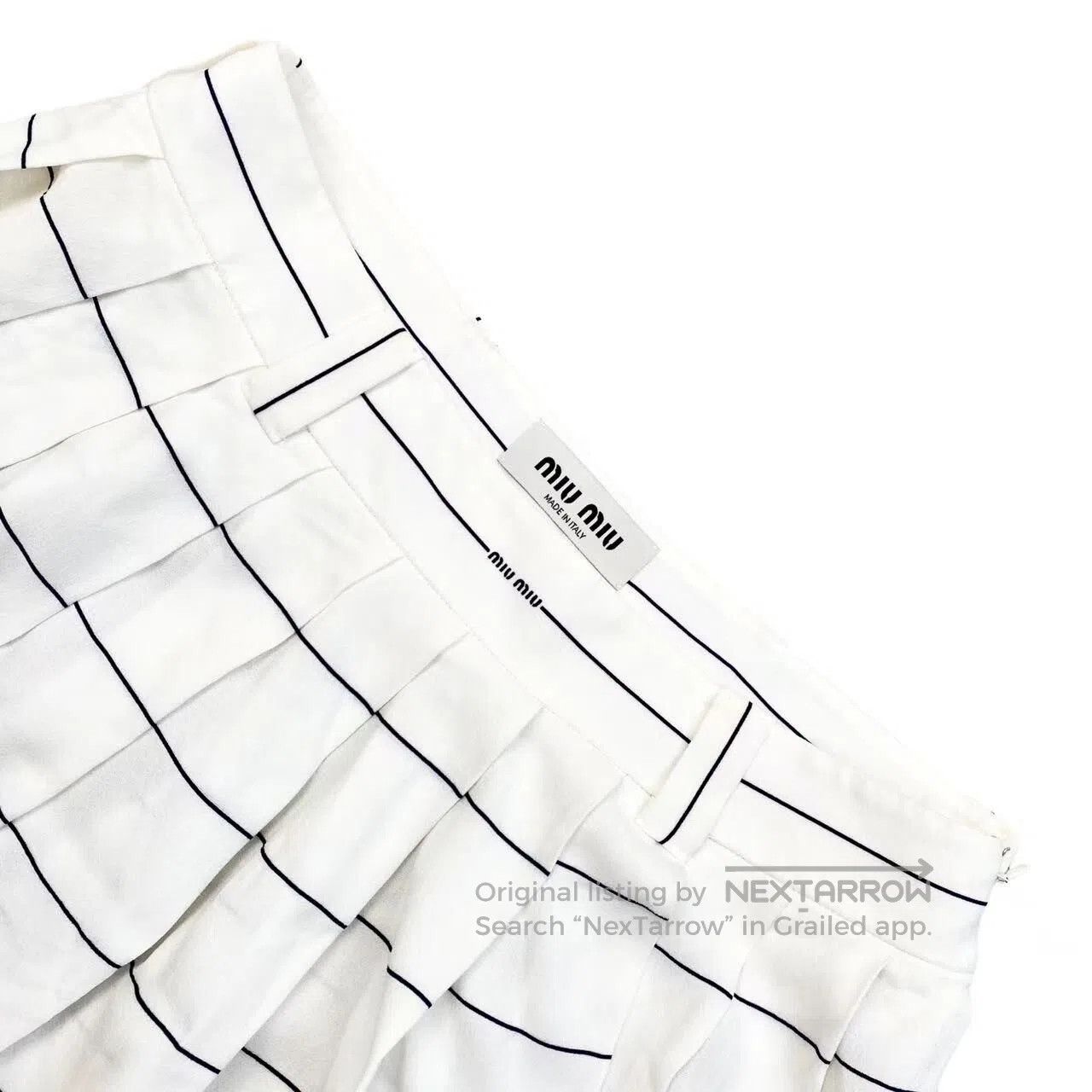 Miu Miu Miu Miu Pleated striped skirt| Size 24" / US 00 / IT 34 - 3 Thumbnail