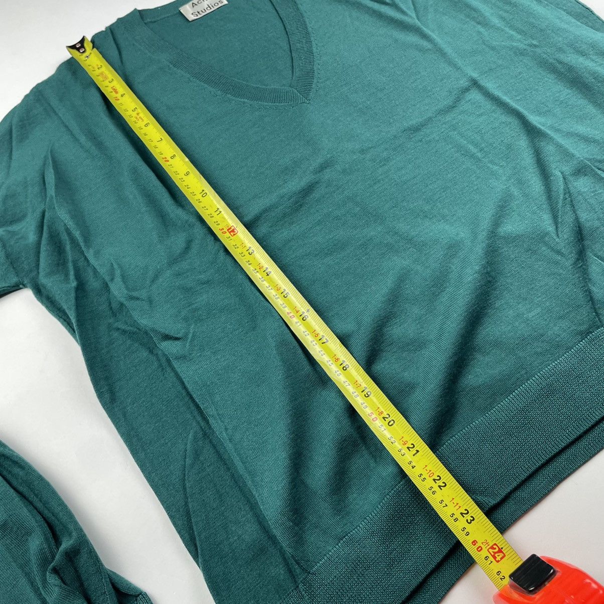 A.P.C. A.P.C. V Neck Merino Wool Pullover Sweater Green S Oversized Size US M / EU 48-50 / 2 - 6 Thumbnail