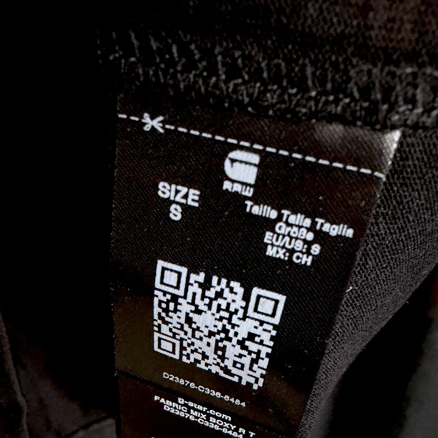 G-Star G-Star RAW Mens Black Fabric Mix Boxy T-shirt Oversize Fit Size US S / EU 44-46 / 1 - 8 Thumbnail