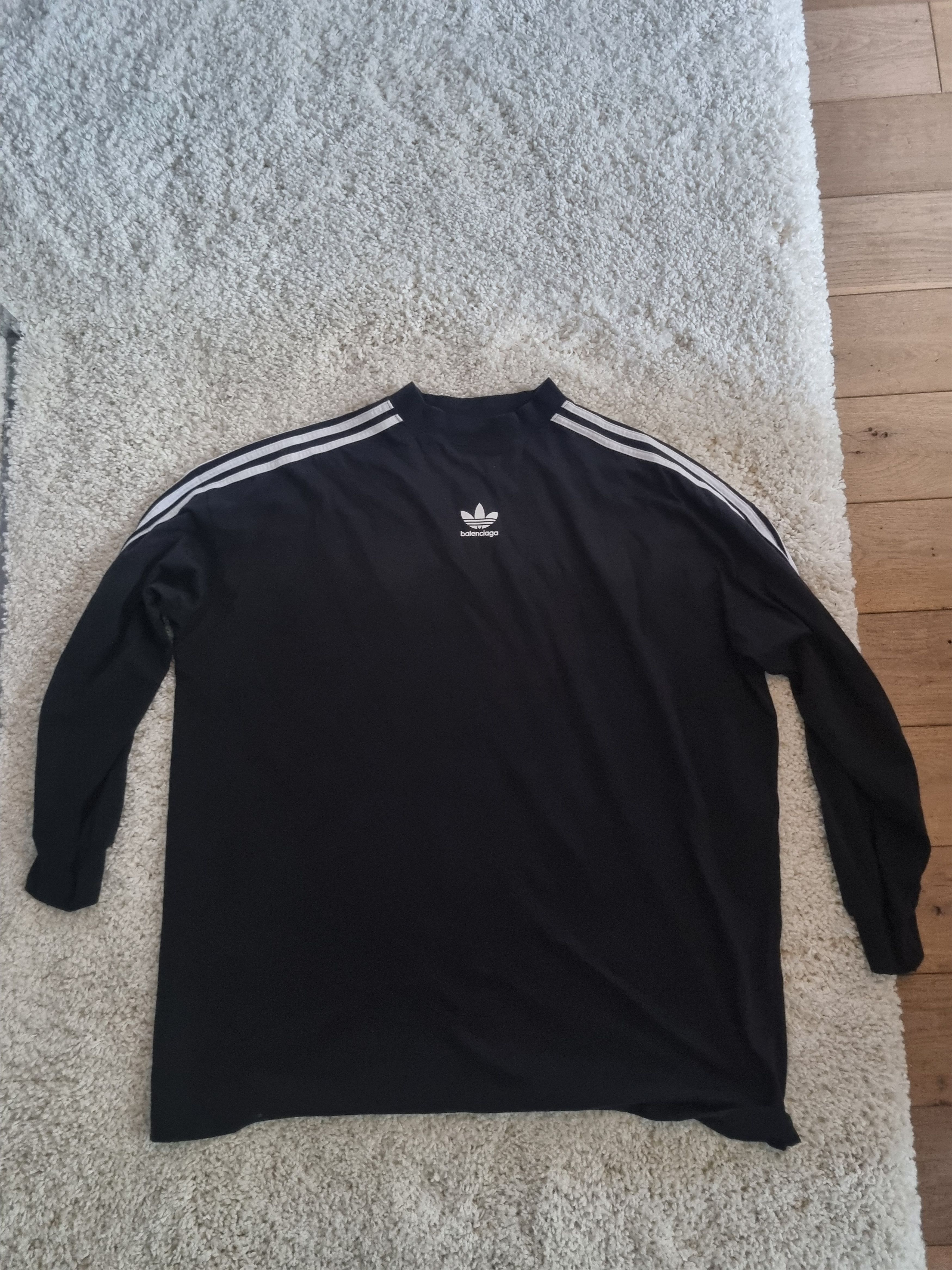 Adidas × Balenciaga Balenciaga × Adidas Longsleeve Black Size US M / EU 48-50 / 2 - 1 Thumbnail