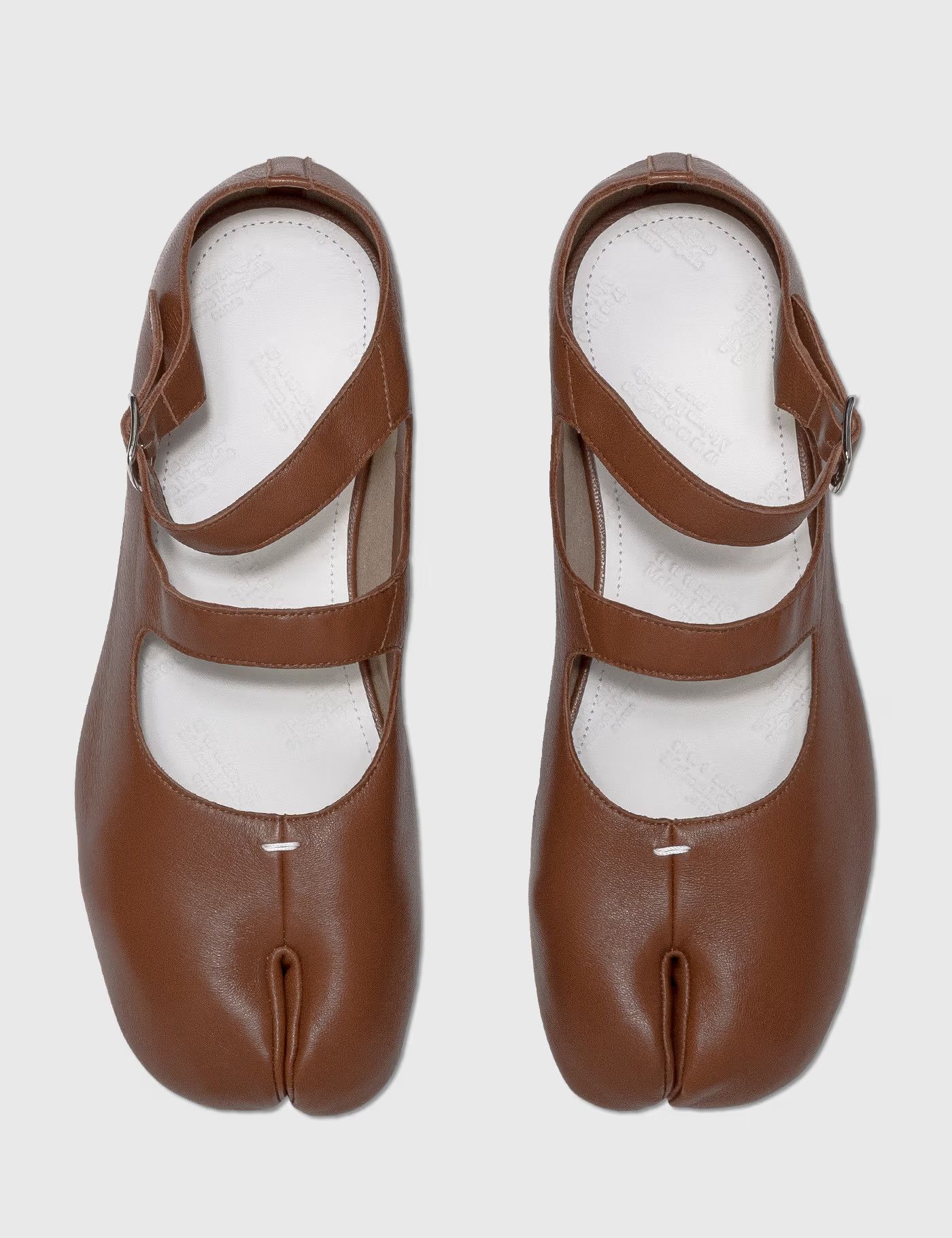 Maison Margiela o1w1db11225 Tabi Ballet Flats in Brown Size US 8 / IT 38 - 3 Thumbnail