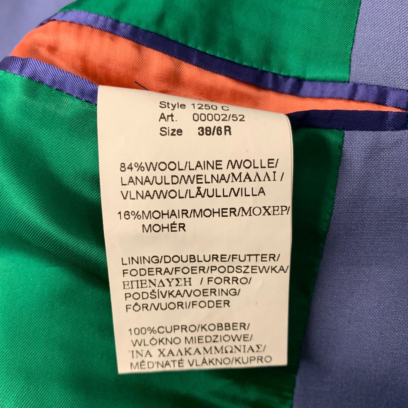 Paul Smith PAUL SMITH 38R Blue Periwinkle Wool Mohair Notch Lapel Suit Size 38R - 8 Thumbnail