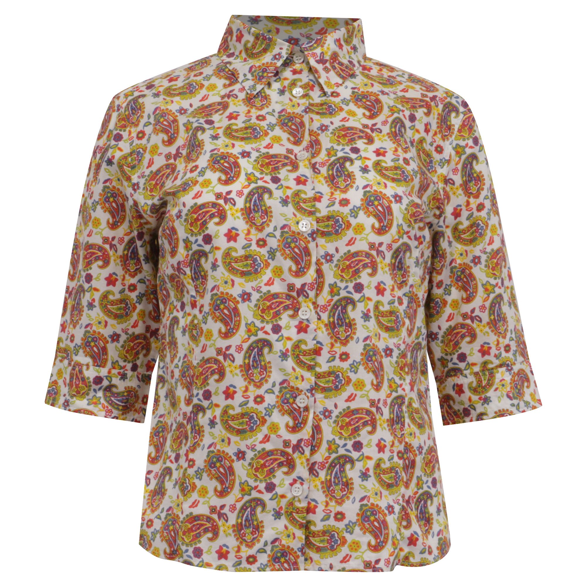 Etro Etro Paisley Print Short Sleeve Shirt in Multicolor Cotton Size XS / US 0-2 / IT 36-38 - 1 Thumbnail