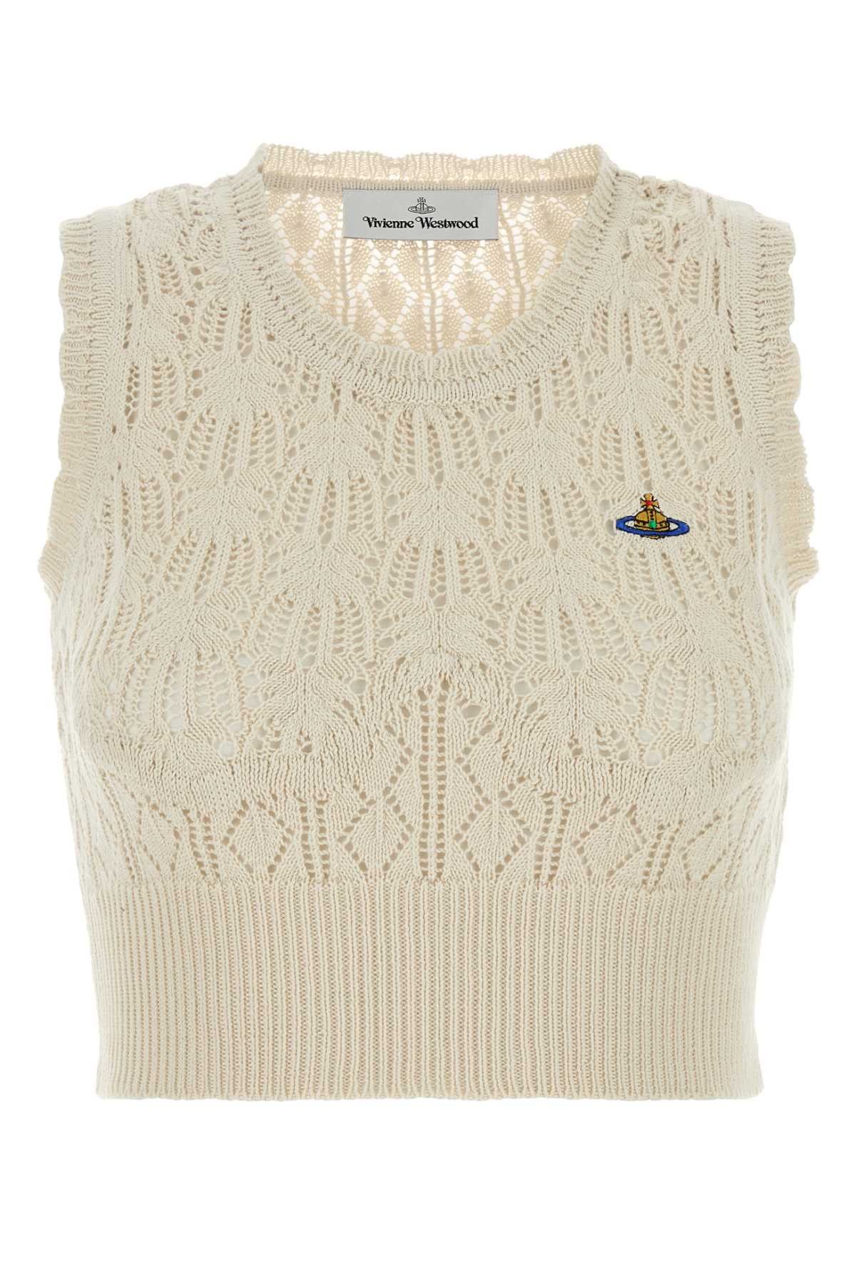 Vivienne Westwood Ivory Crochet Ella Top Size S / US 4 / IT 40 - 1 Thumbnail