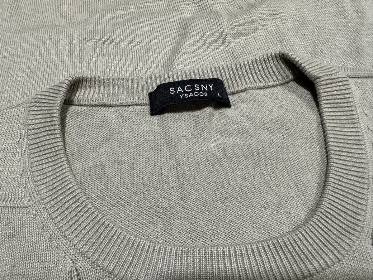 Yohji Yamamoto 🔥Vintage Yohji Yamamoto Y’Saccs Grid Knit Sleeveless Shirt Size US L / EU 52-54 / 3 - 4 Thumbnail