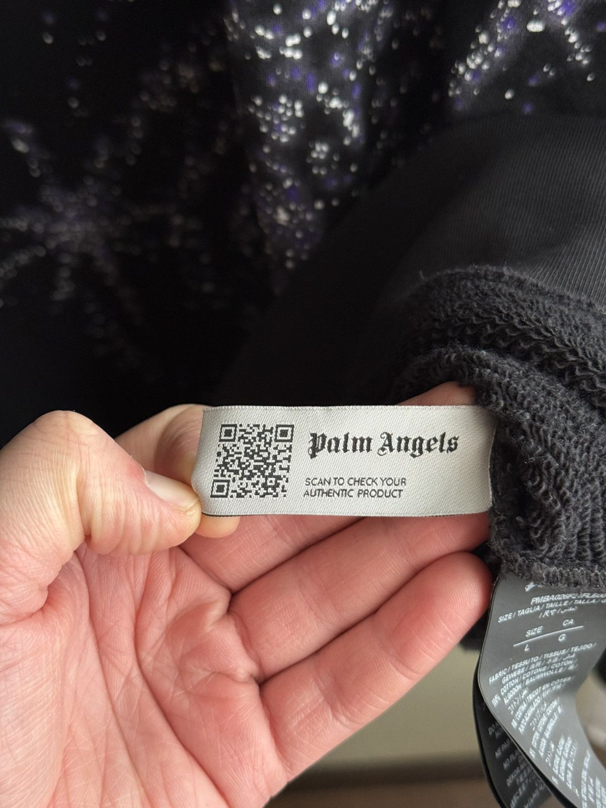 Palm Angels PALM ANGELS CREW NECK PALM GALAXY BRUSHED COTTON SWEATSHIRT Size US L / EU 52-54 / 3 - 6 Thumbnail