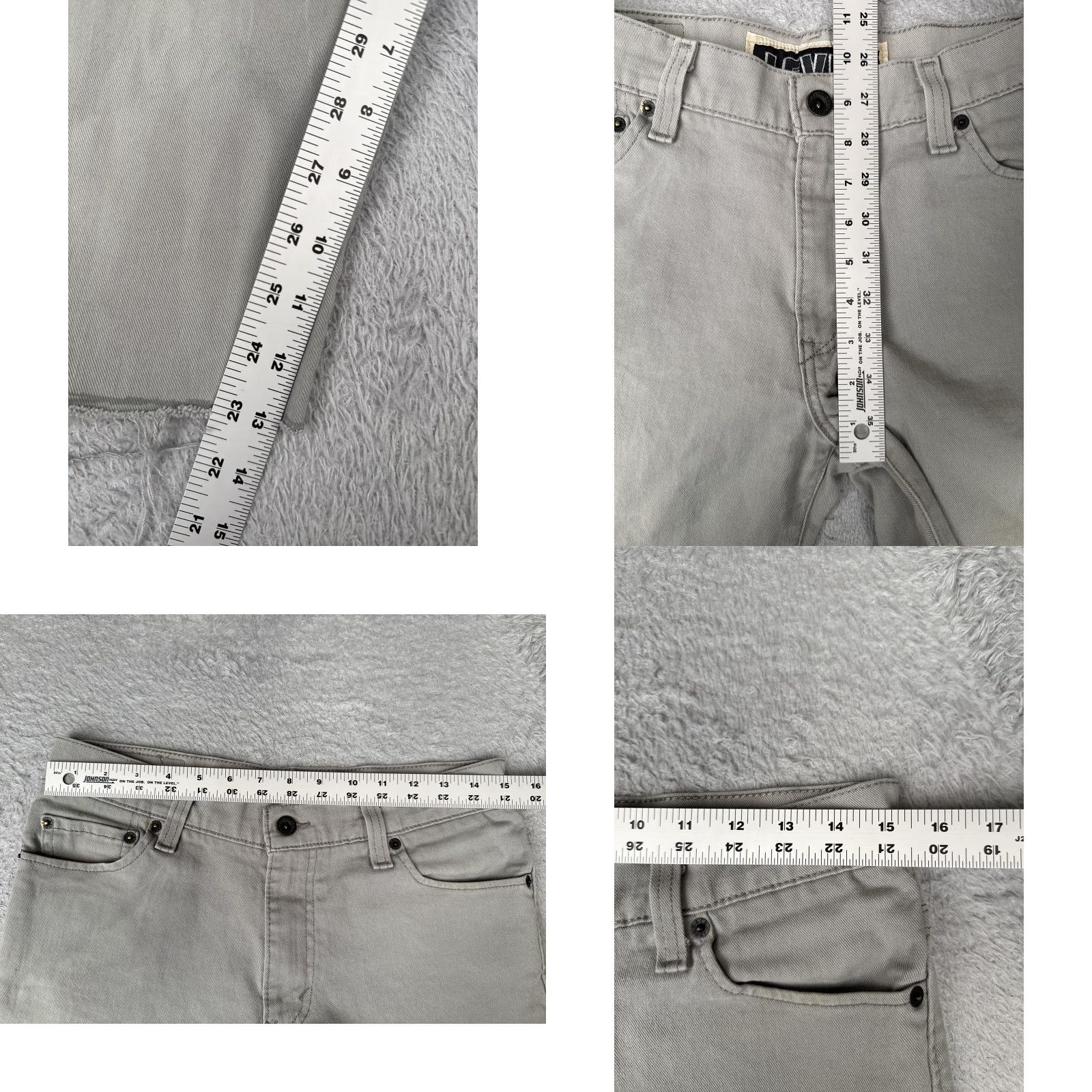 Levi's VINTAGE Levi's 510 Super Skinny Jeans Shorts Mens 33 Gray Bermuda 5-Pocket Distressed Frayed Hem Summer Stretch Mens Size US 33 - 8 Thumbnail