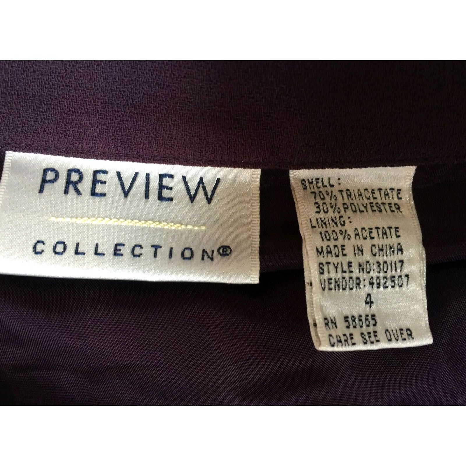 Review Preview Collection Womens 4 Wrap Knit Pencil Skirt Purple Lined Size 27" / US 4 / IT 40 - 3 Thumbnail