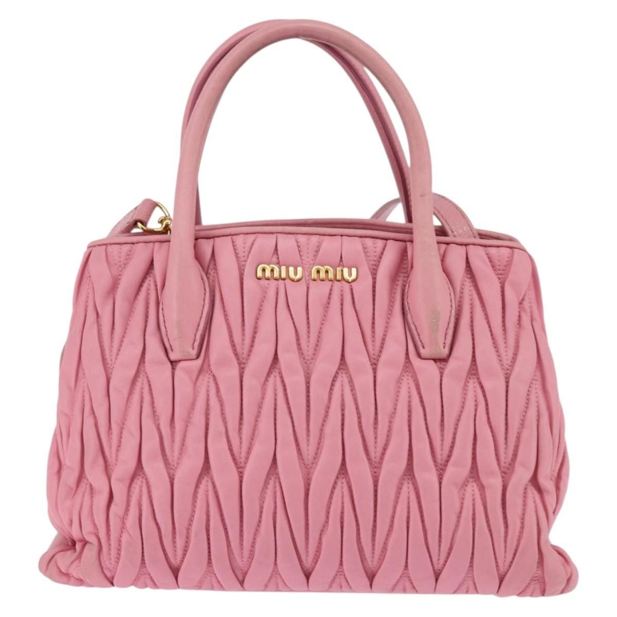 Miu Miu Miu Miu Side Zip Convertible Tote Matelasse Leather Size ONE SIZE - 1 Thumbnail