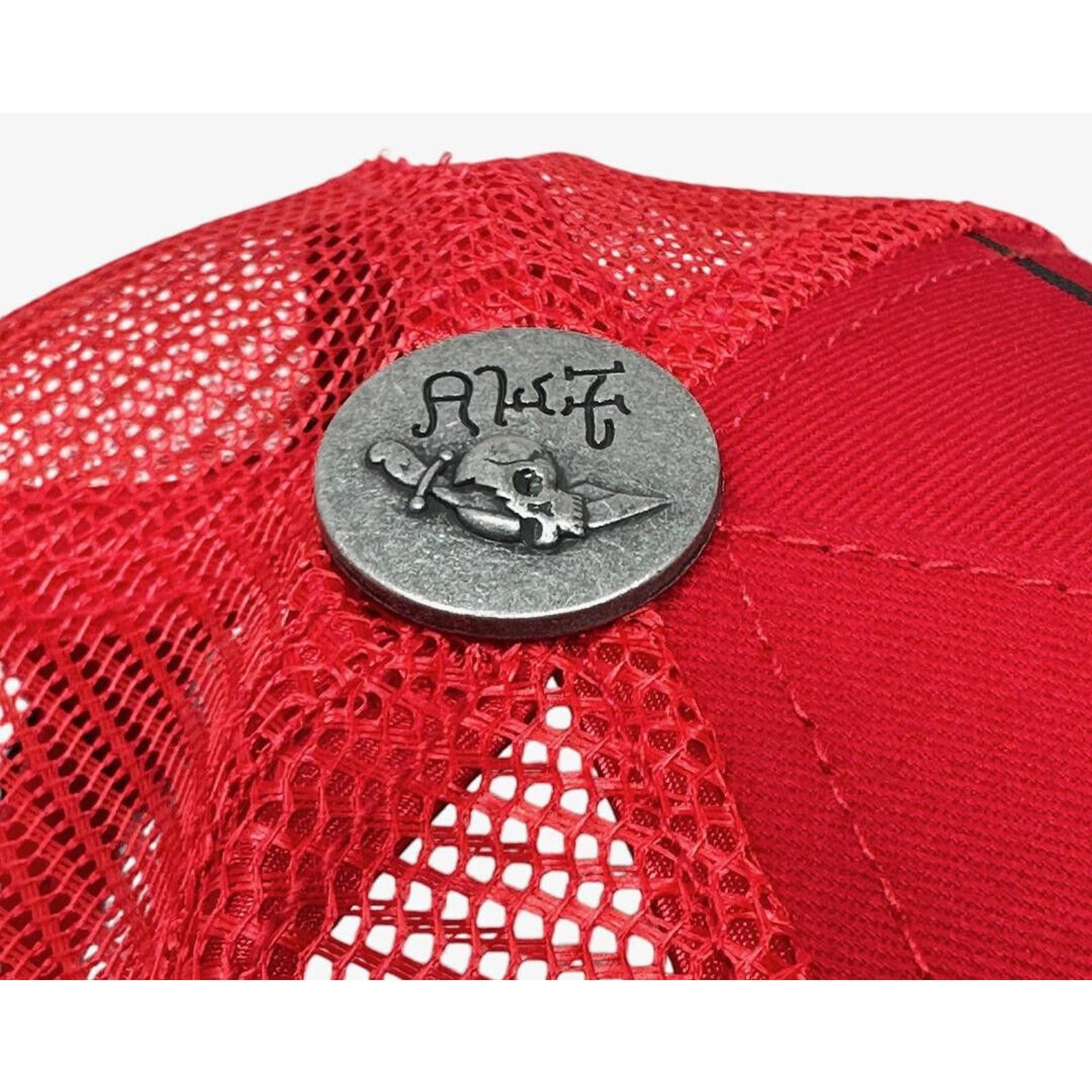 Ed Hardy Ed Hardy Trucker Hat Embroidered Tattoo Dragon Red Cap Size ONE SIZE - 6 Thumbnail