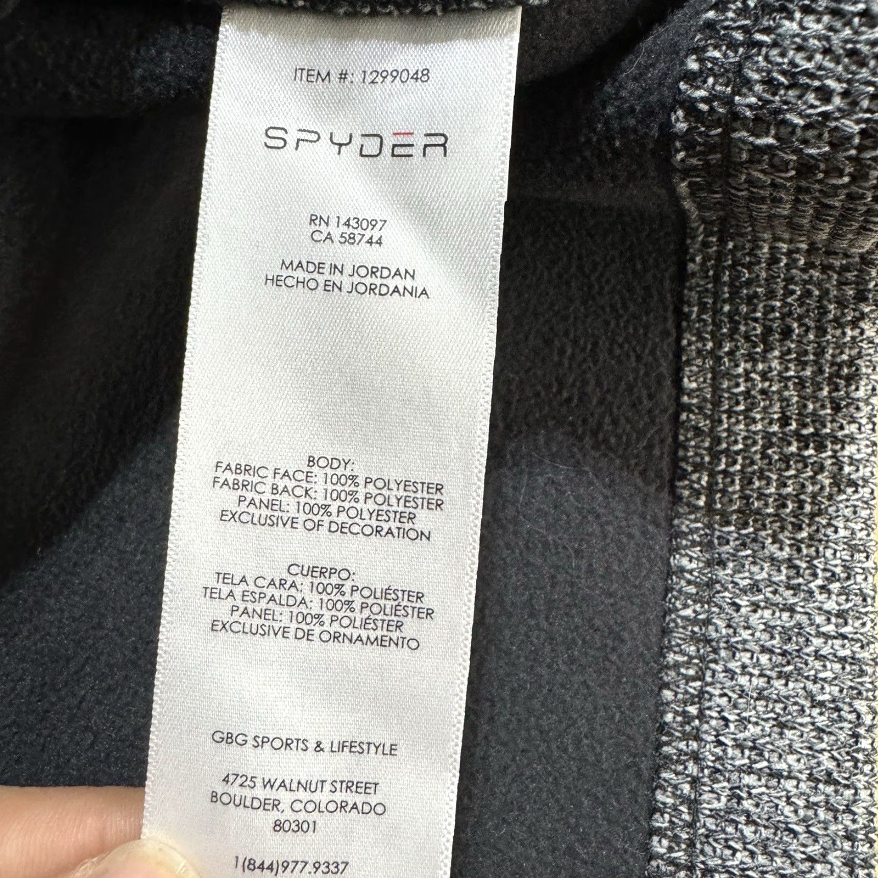 Spyder spyder jacket mens M gray quilted knit polyester half zip pullover Size US M / EU 48-50 / 2 - 7 Thumbnail
